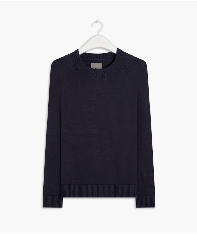 Tricot Cotton Raglan Azul Seco