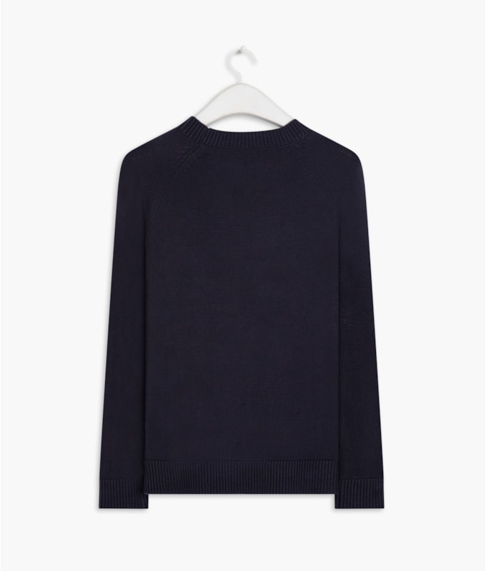 Tricot Cotton Raglan Azul Seco