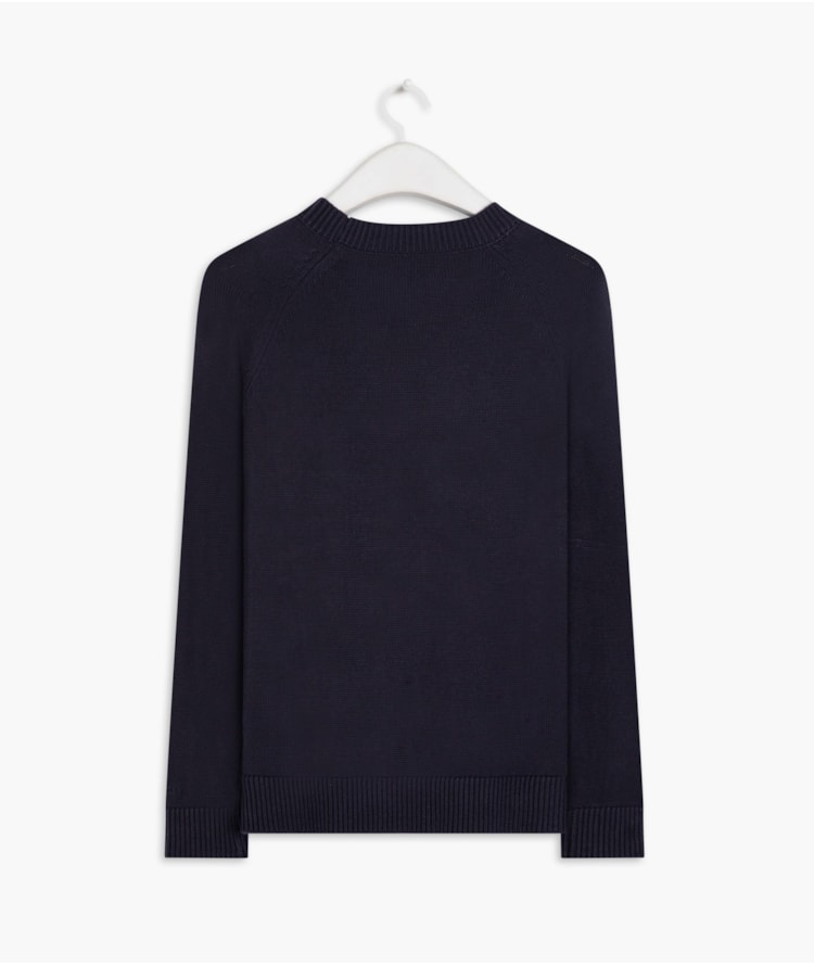 Tricot Cotton Raglan Azul Seco