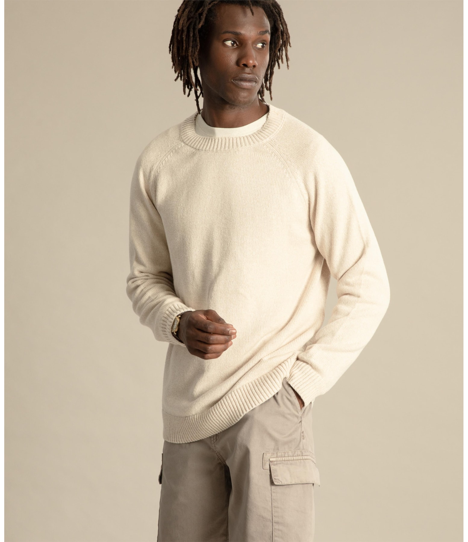 Tricot Cotton Raglan Natural