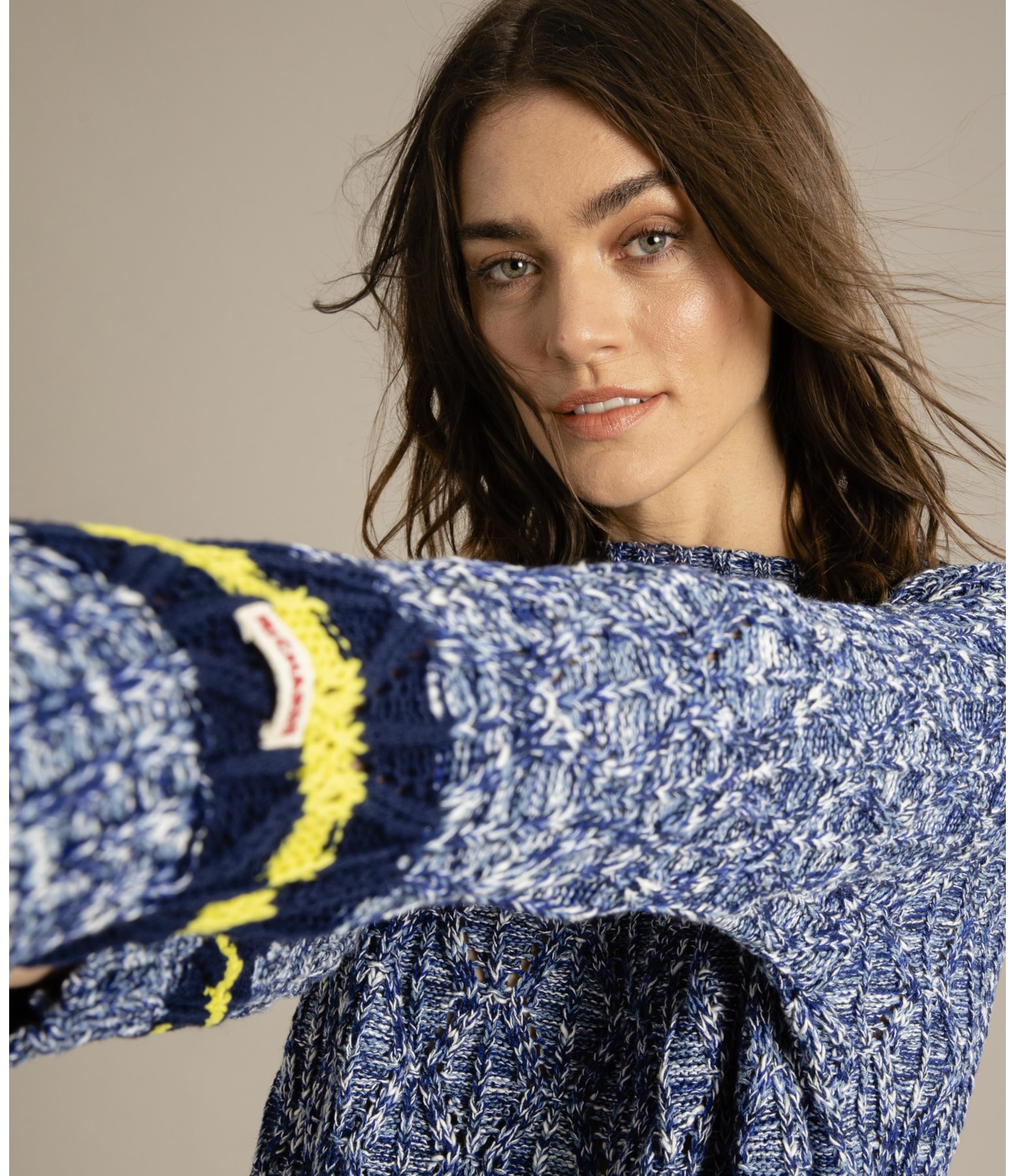 Tricot Dulce Rajado Azul Bic