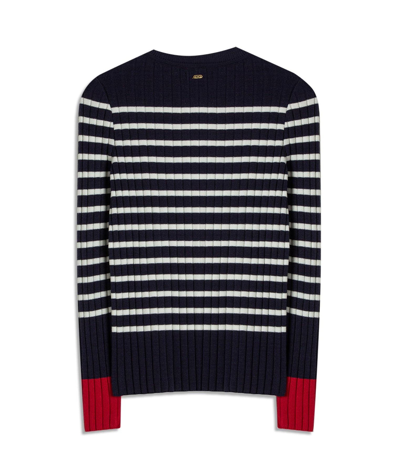 Tricot Elia Listrado Ml Marinho