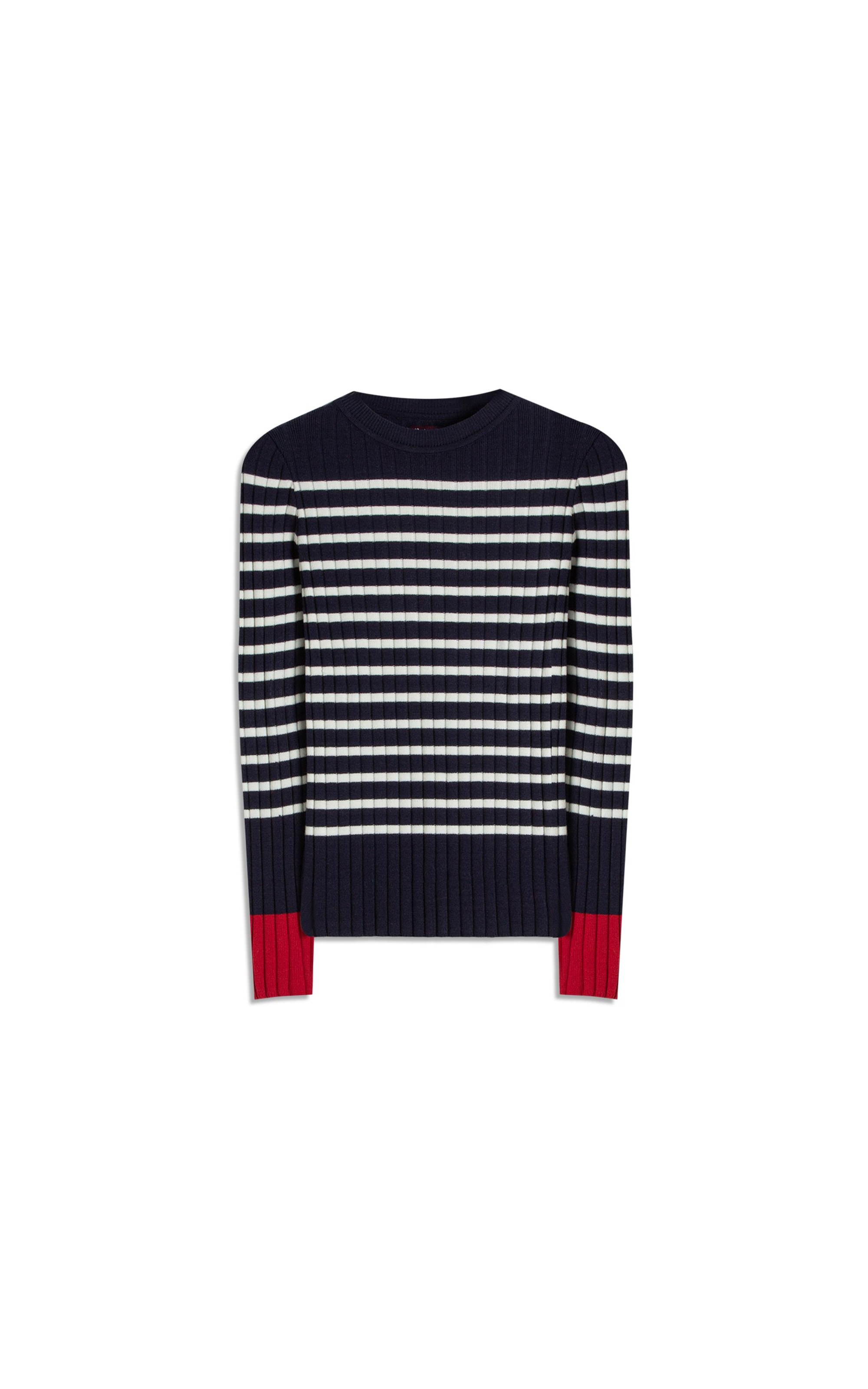 Tricot Elia Listrado Ml Marinho