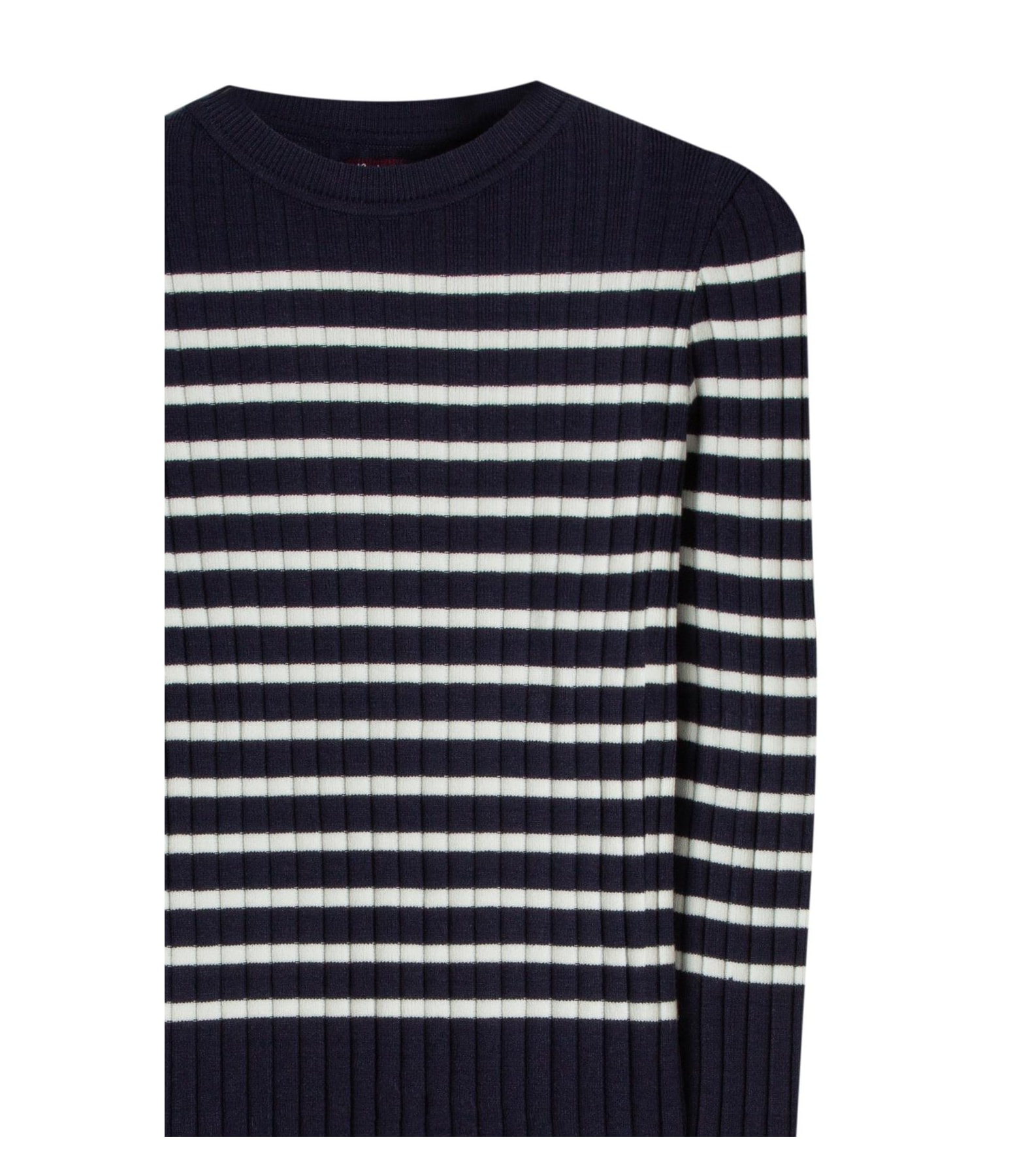 Tricot Elia Listrado Ml Marinho