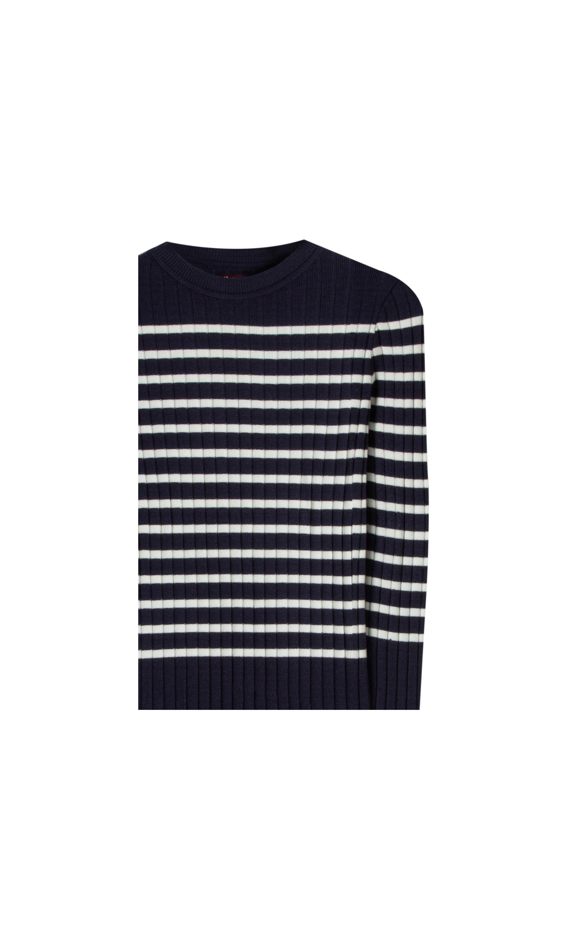 Tricot Elia Listrado Ml Marinho