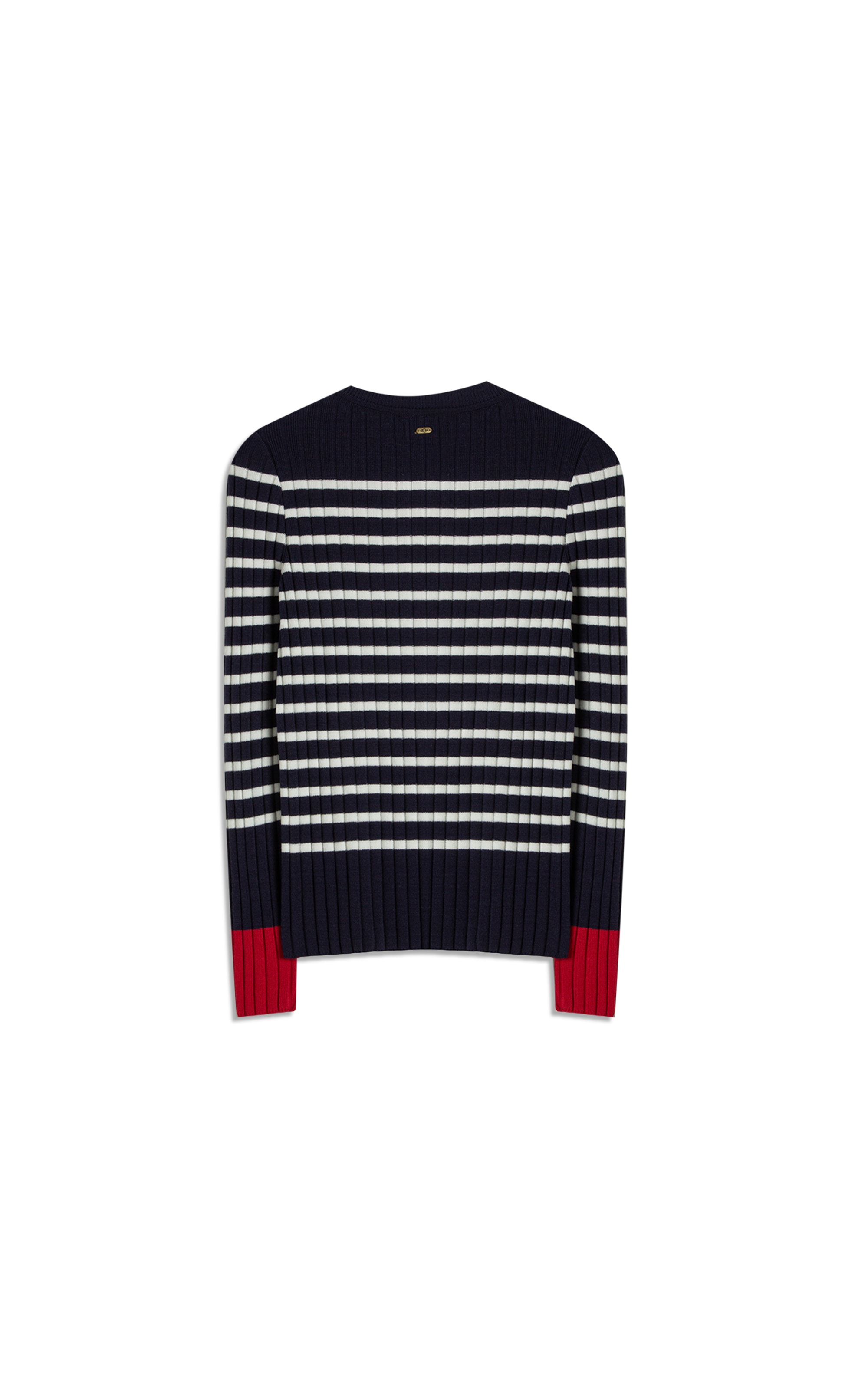 Tricot Elia Listrado Ml Marinho