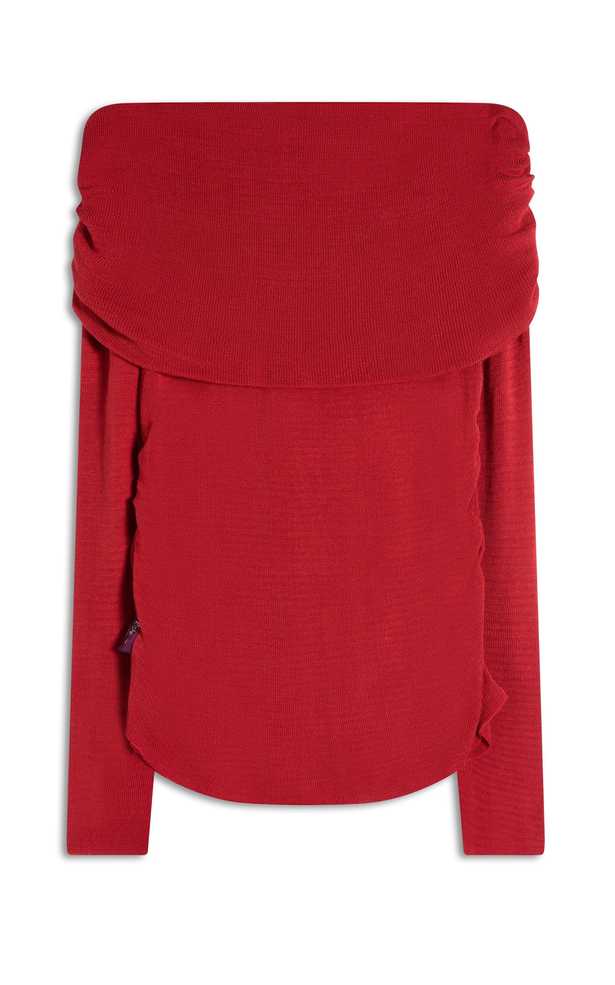  Tricot Ella Ombro a Ombro Vermelho