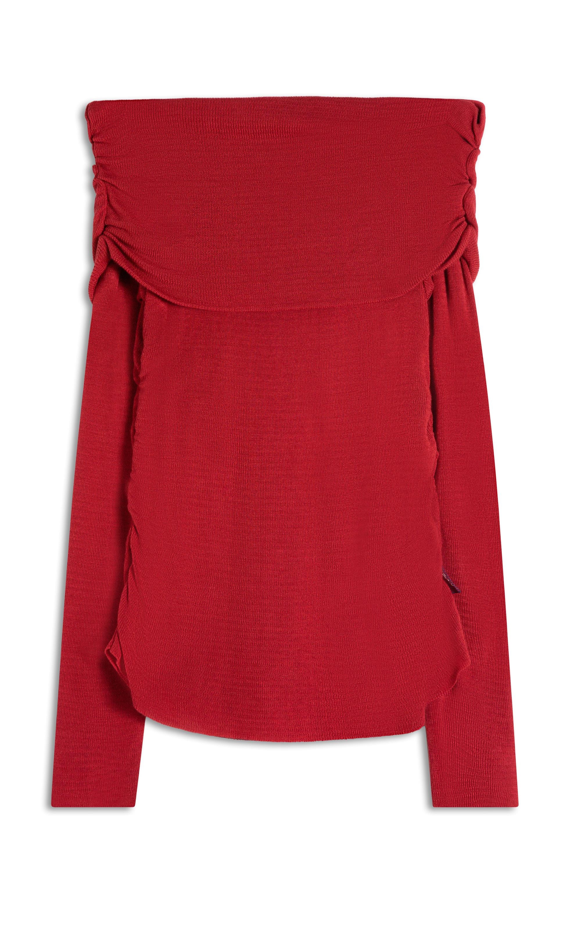  Tricot Ella Ombro a Ombro Vermelho