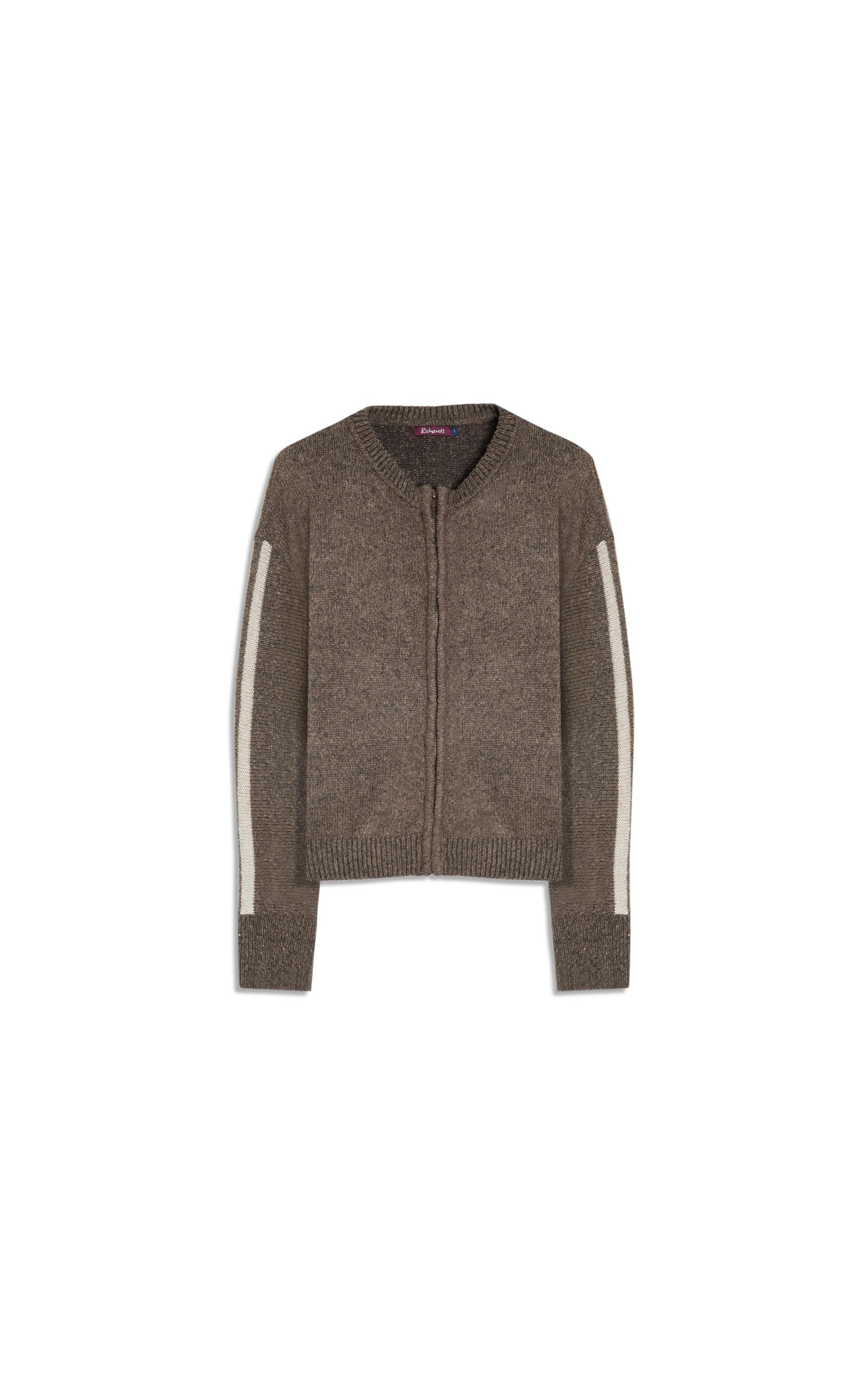 Tricot Elodie Ziper Ml Marrom
