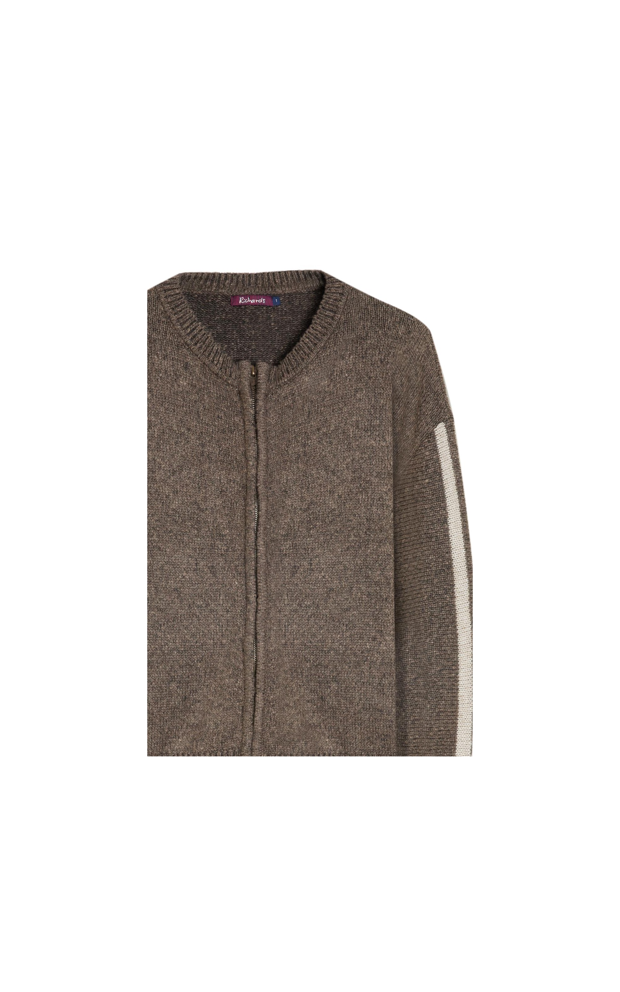 Tricot Elodie Ziper Ml Marrom