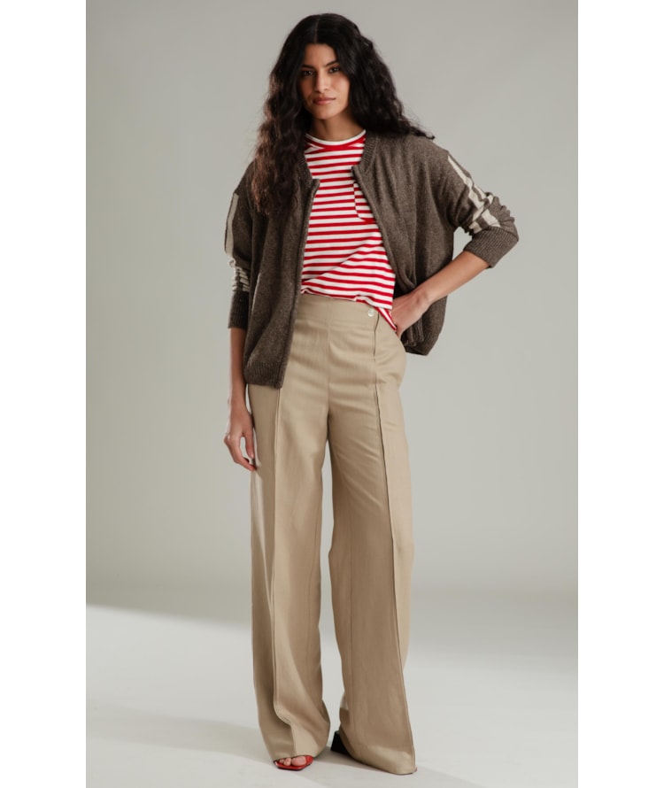 Tricot Elodie Ziper Ml Marrom