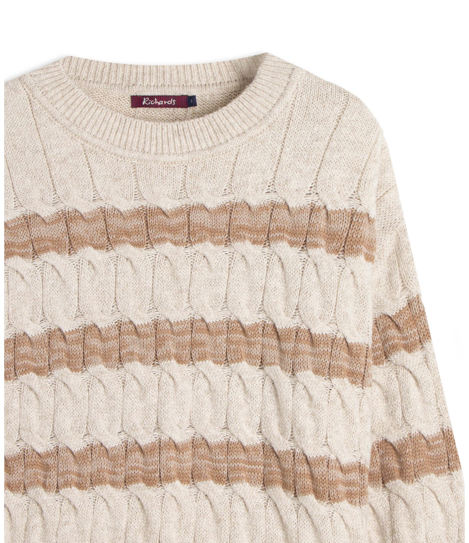Tricot Emma Trancado Listras Natural