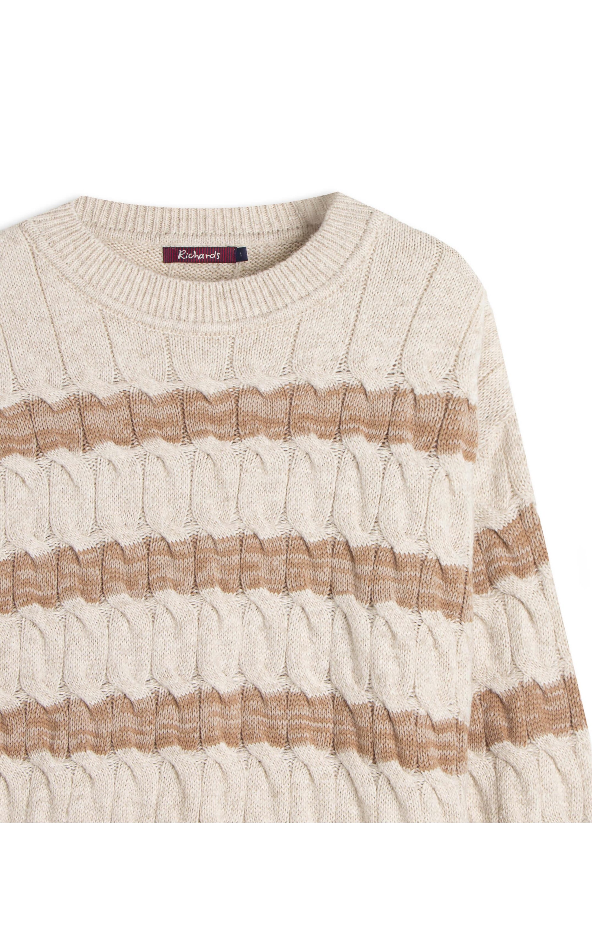Tricot Emma Trancado Listras Natural