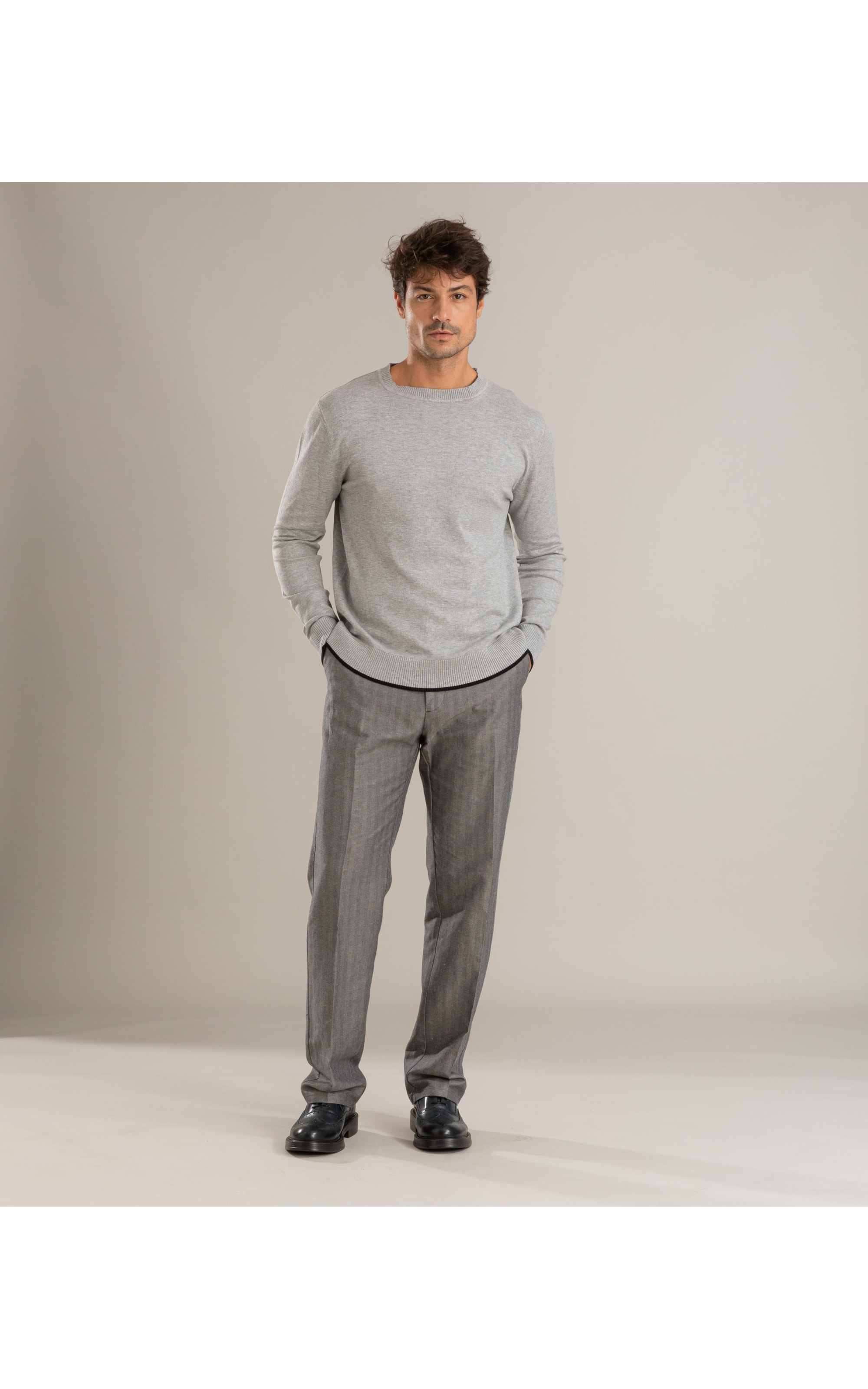 Tricot Ethan Tech Cinza Claro