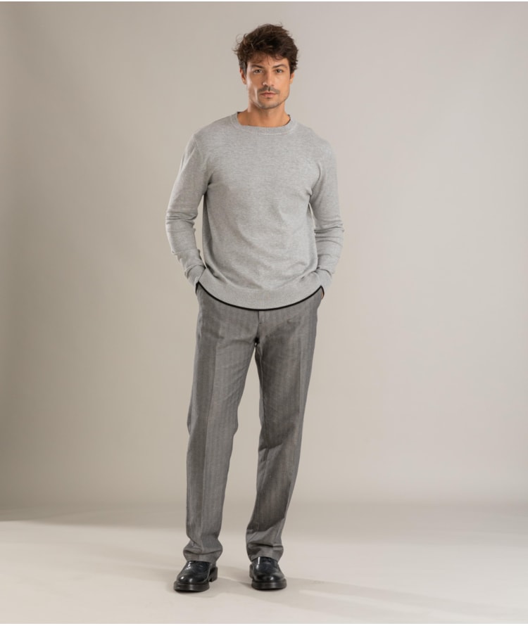 Tricot Ethan Tech Cinza Claro