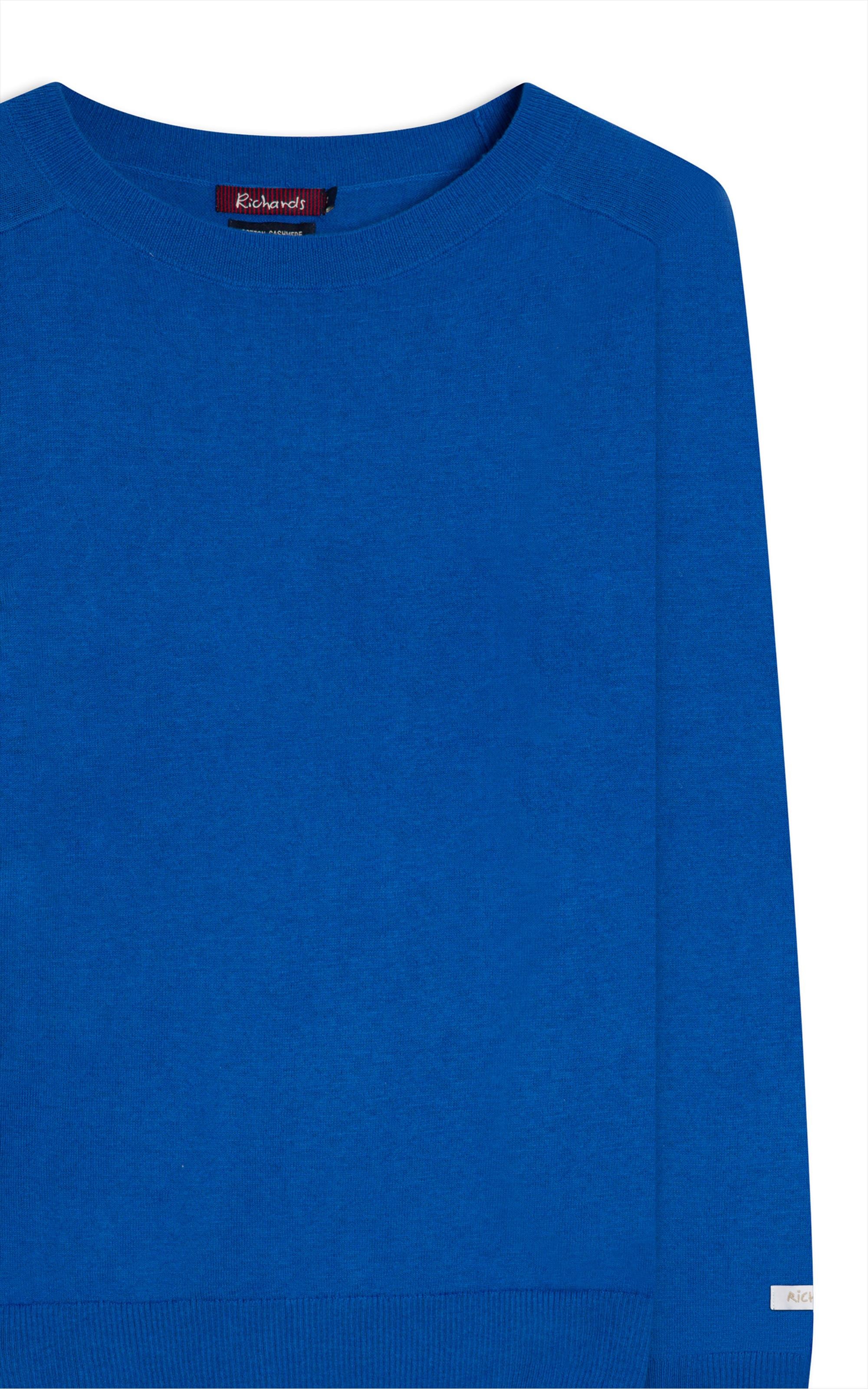 Tricot Fay Cotton Cashmere Azul Bic