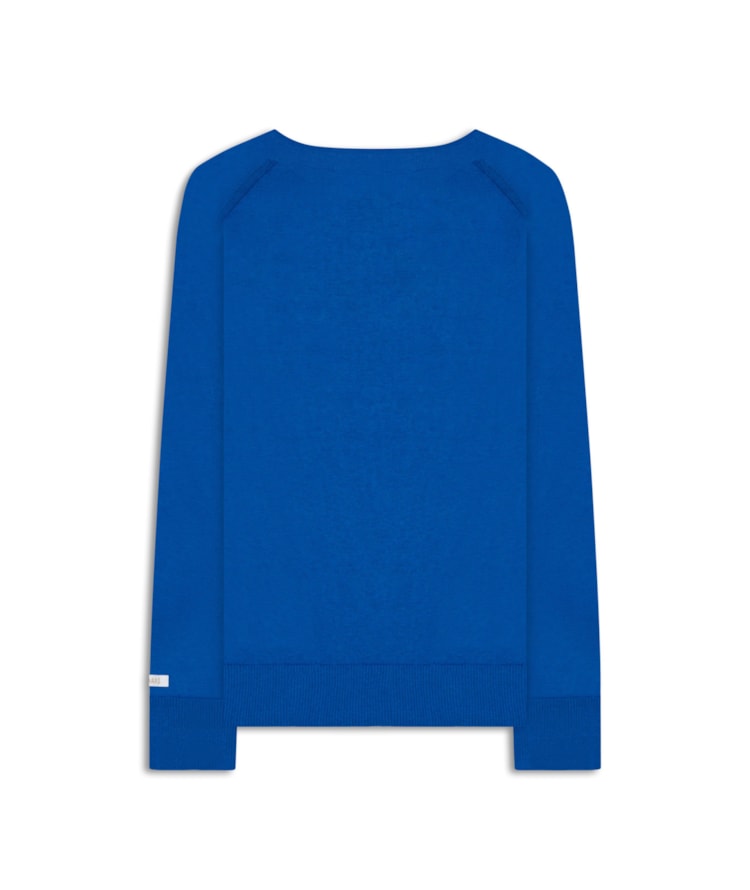 Tricot Fay Cotton Cashmere Azul Bic