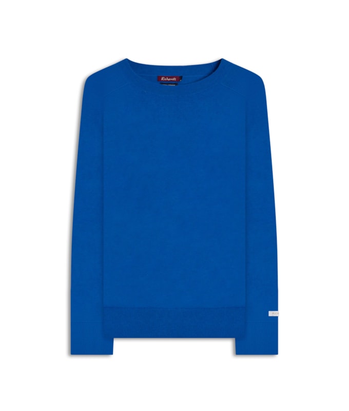 Tricot Fay Cotton Cashmere Azul Bic
