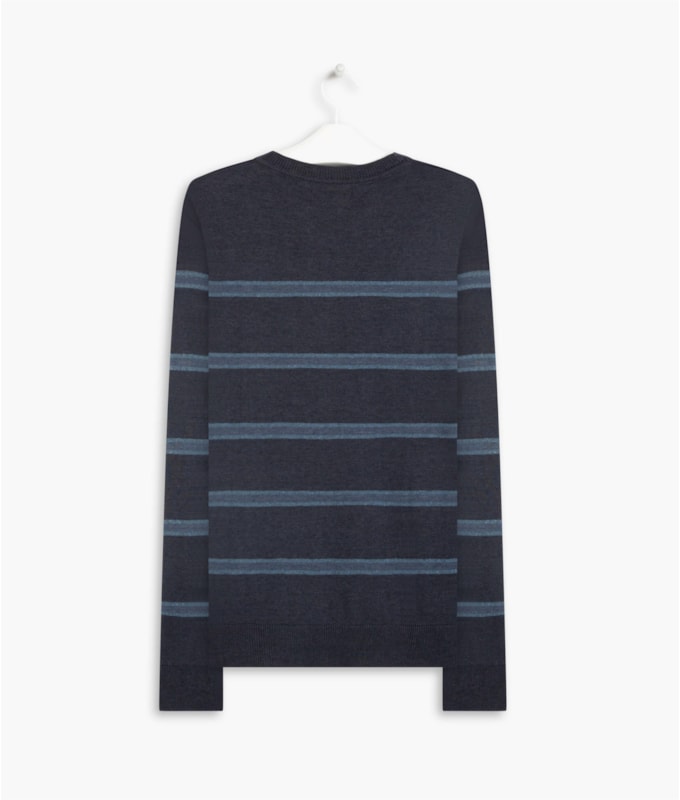 Tricot Fine Stripes Ian Azul Jeans