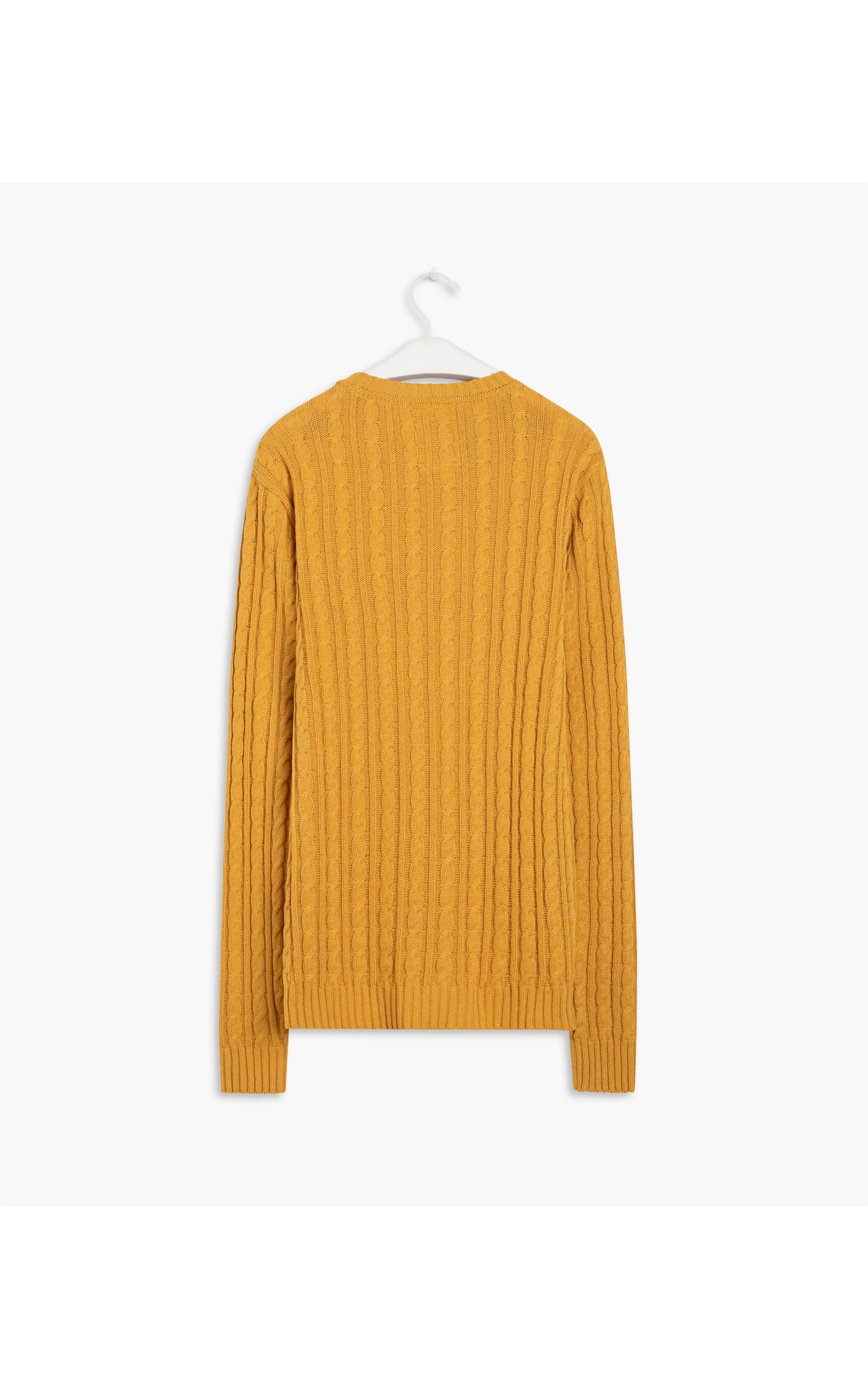 Tricot Fio Linha Trança Cannes Mostarda