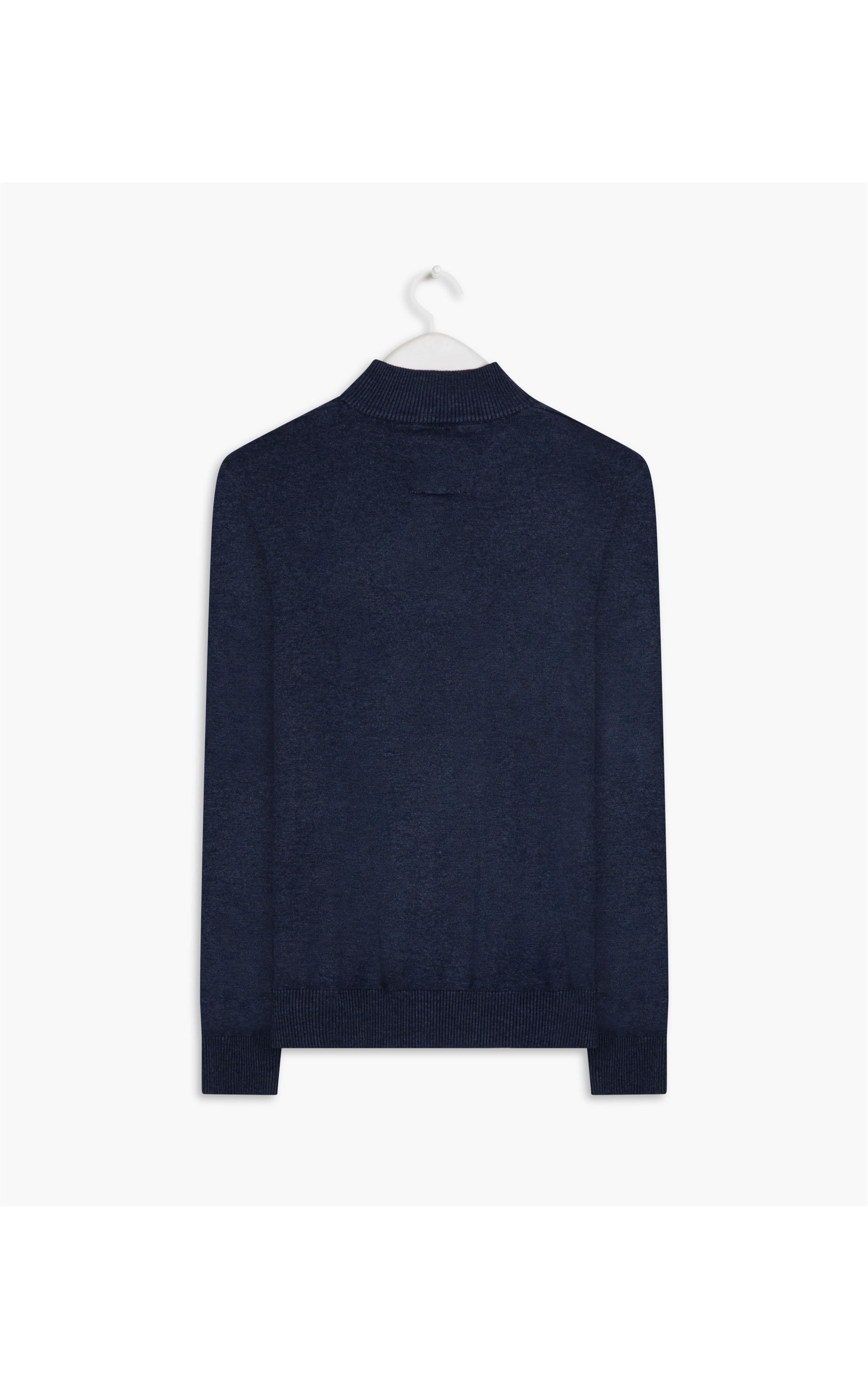 Tricot Gola Alta Ziper Dark Navy