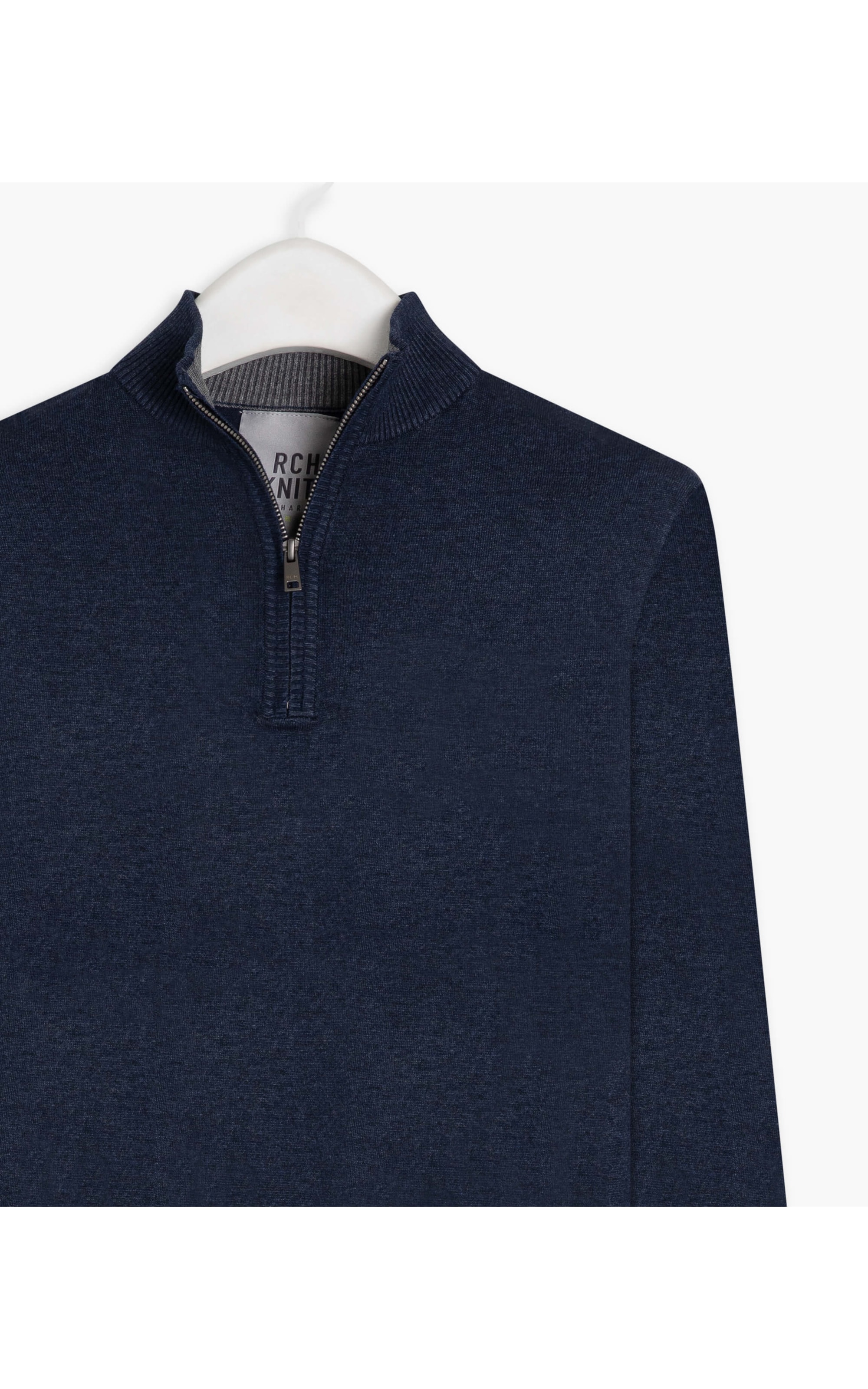 Tricot Gola Alta Ziper Dark Navy