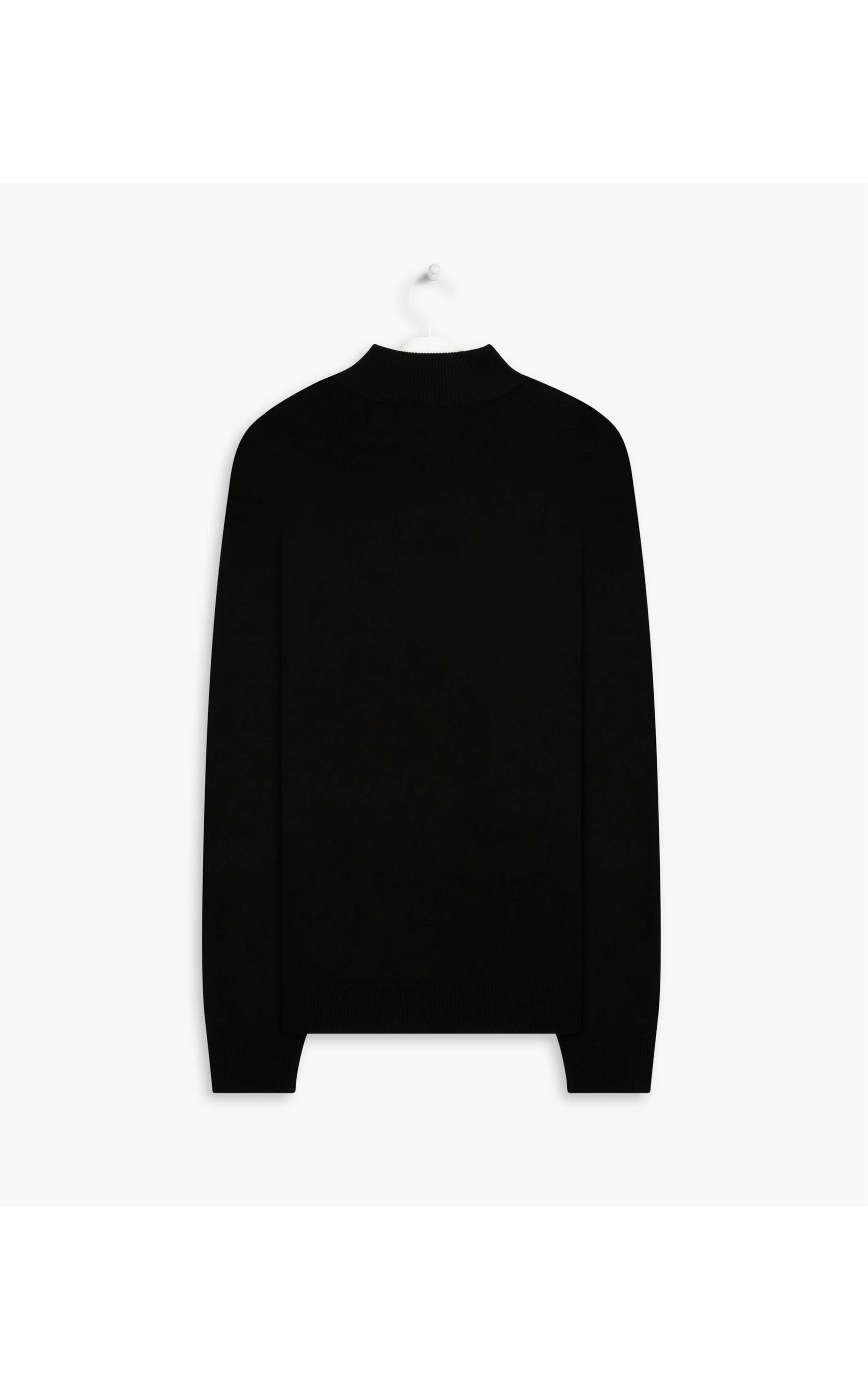 Tricot Gola Alta Ziper Preto