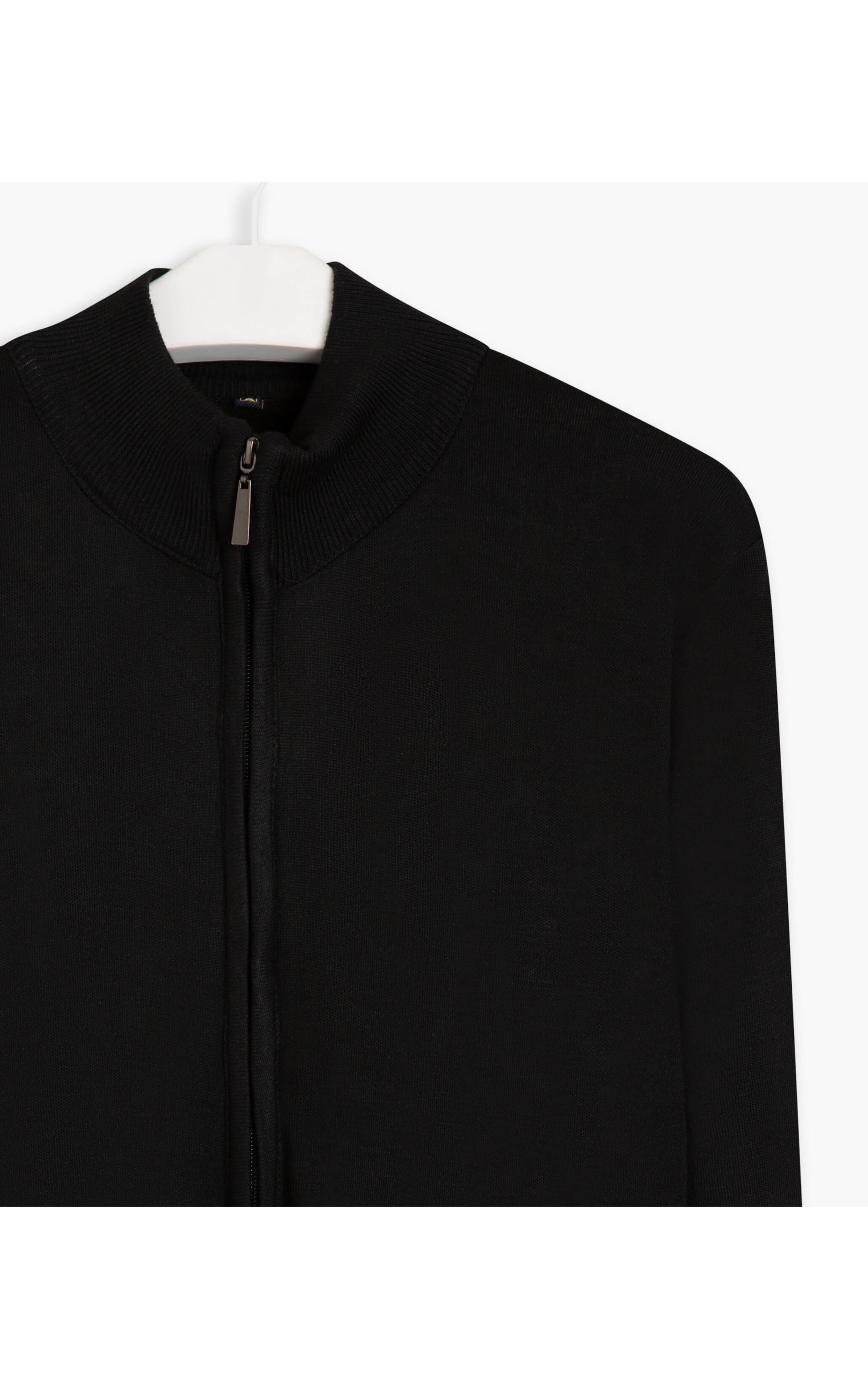 Tricot Gola Zíper Preto