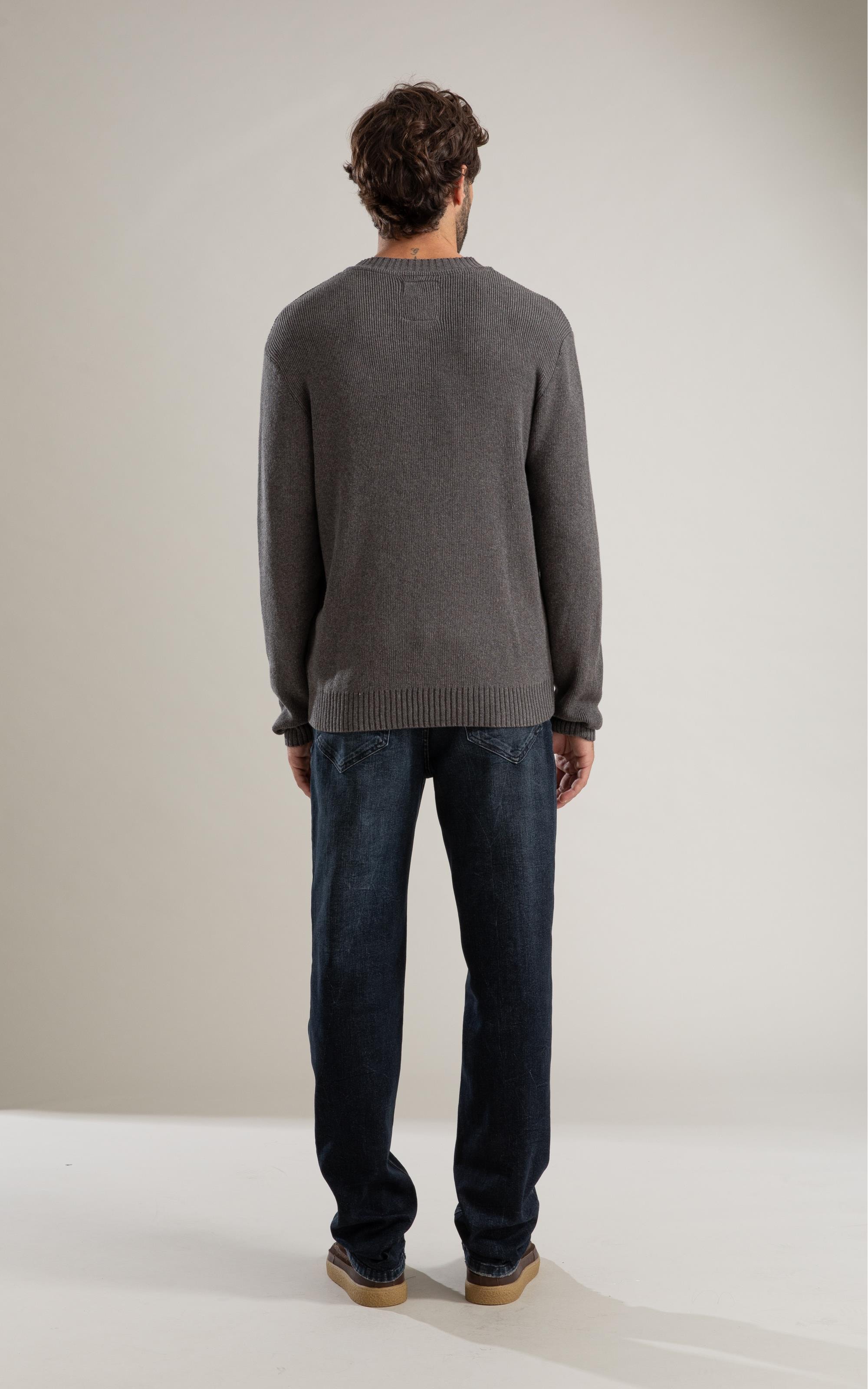 Tricot Heavy Gola Normal Cinza Mescla