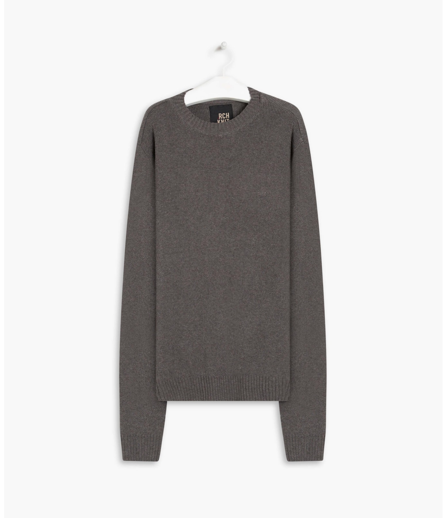Tricot Heavy Gola Normal Cinza Mescla