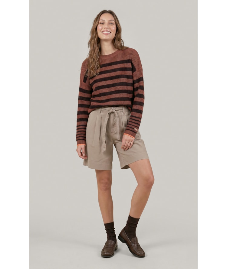 Tricot Herrera Listrado Goiaba