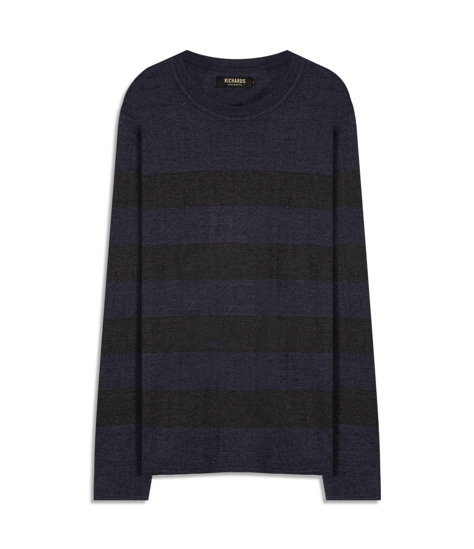 Tricot Hugo Seridó Listrado Ml Dark Navy