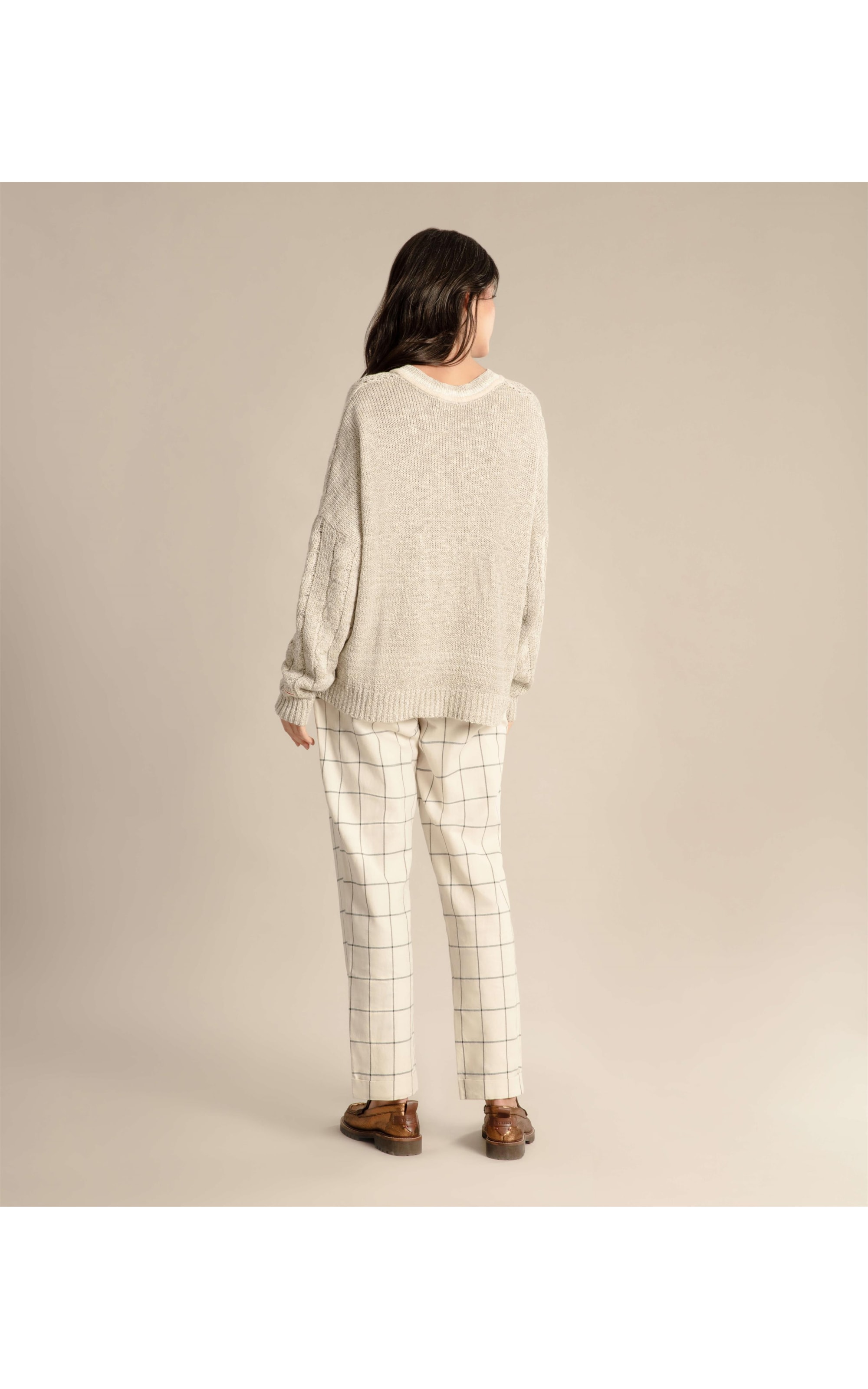 Tricot Ibara Trançado Areia