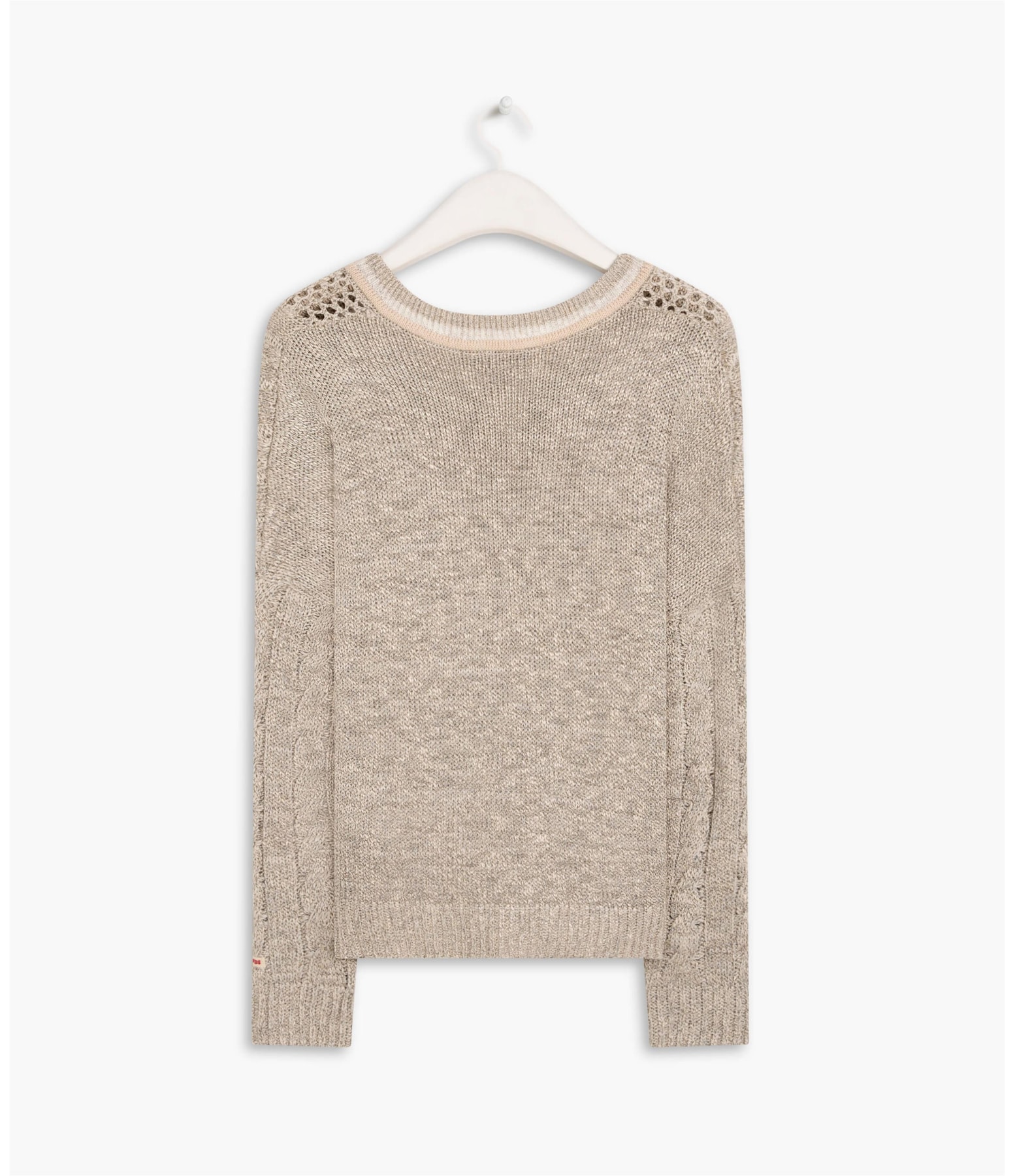 Tricot Ibara Trançado Areia