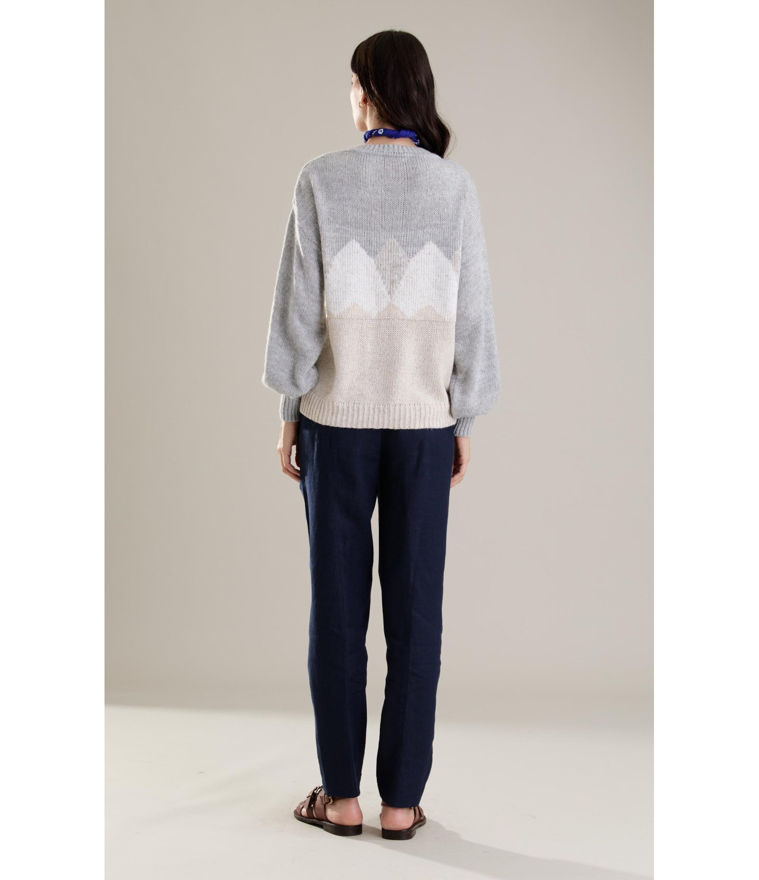 Tricot Iris Losangos Prata