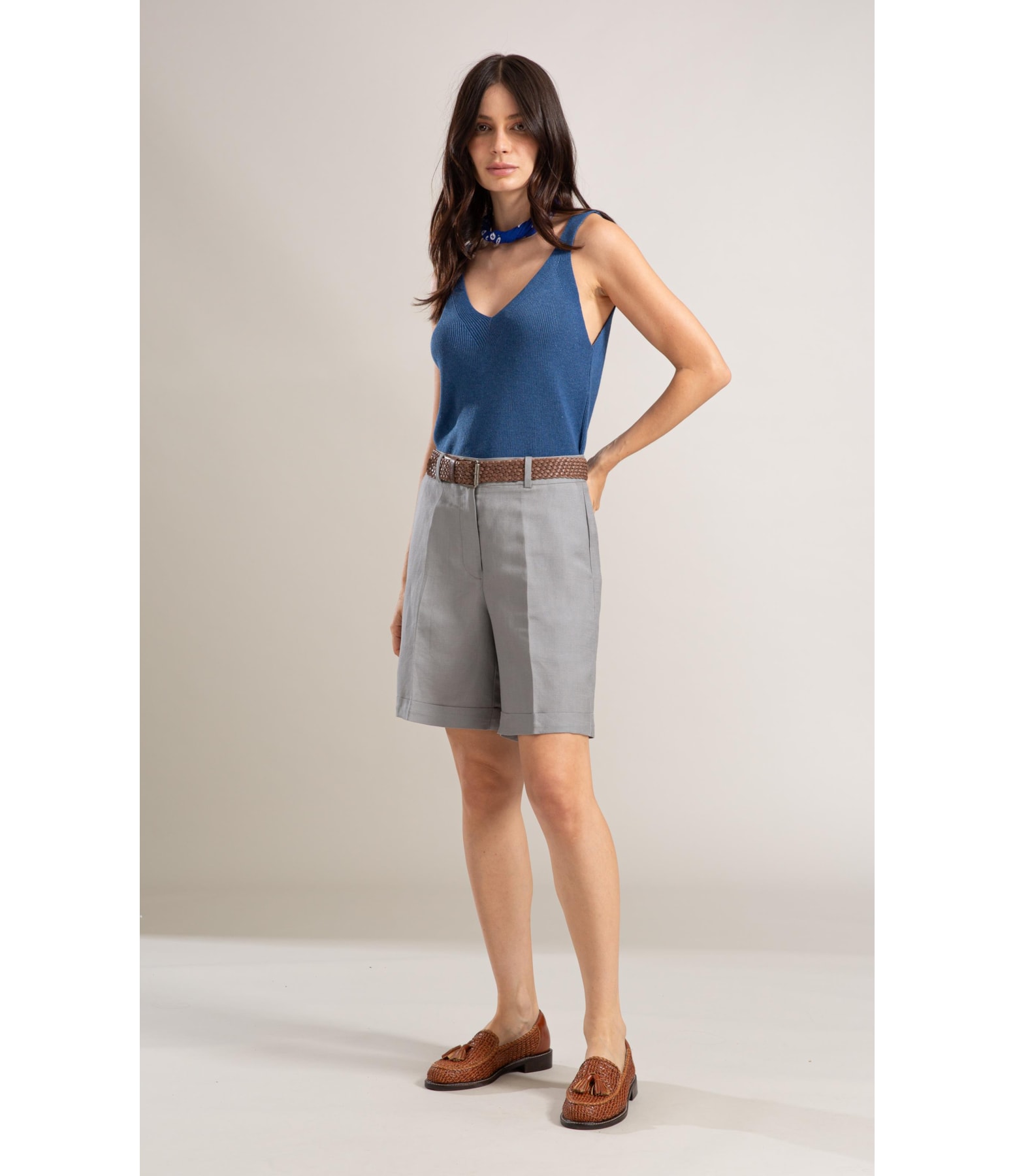 Tricot Isla Liso Azul Bic