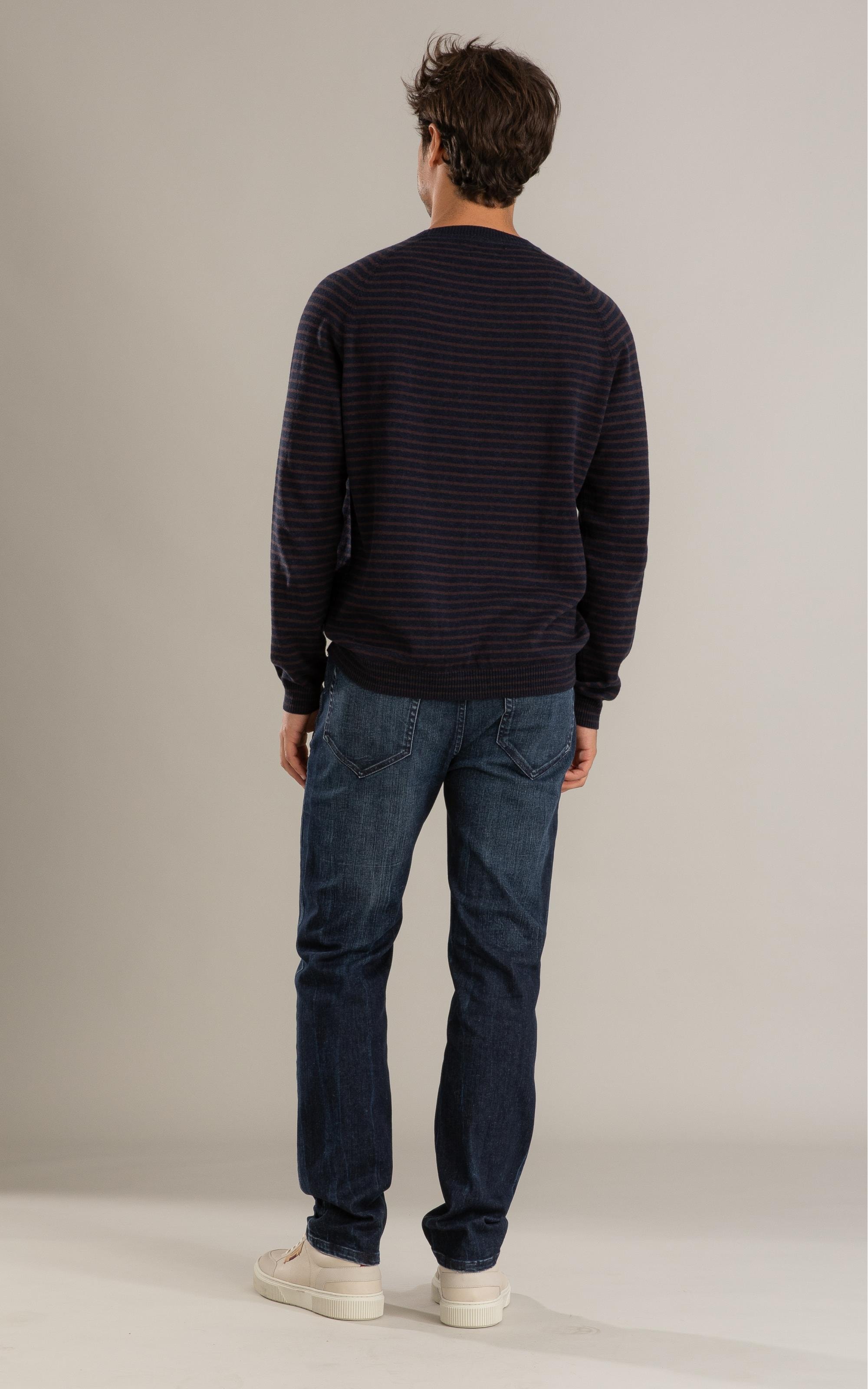 Tricot Justin Cotton Stripes Dark Navy