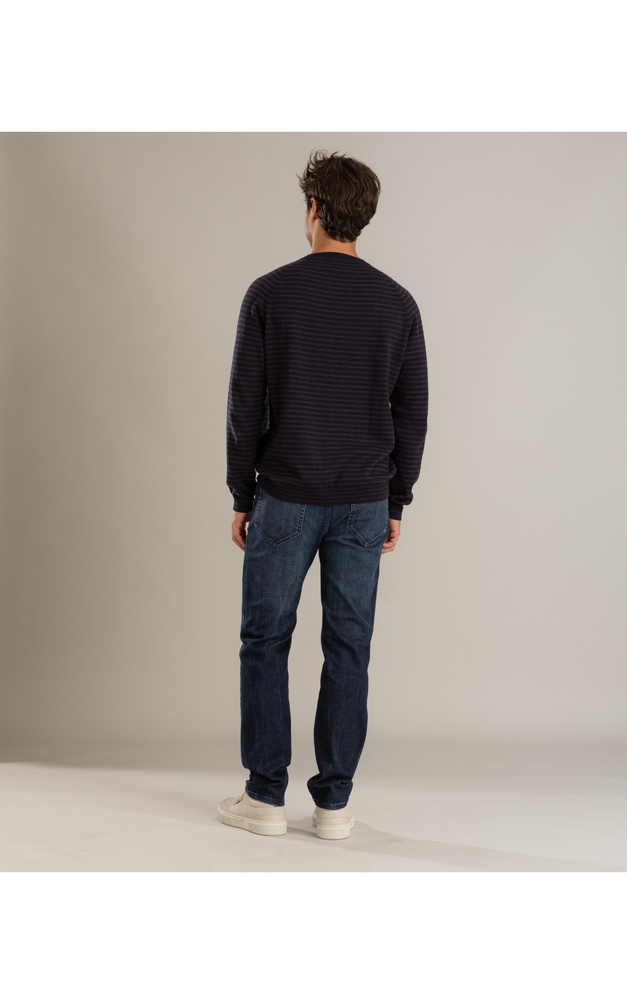 Tricot Justin Cotton Stripes Dark Navy