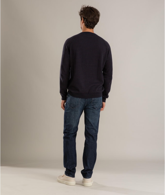 Tricot Justin Cotton Stripes Dark Navy