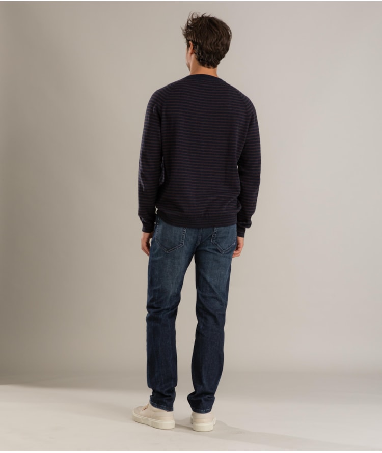 Tricot Justin Cotton Stripes Dark Navy