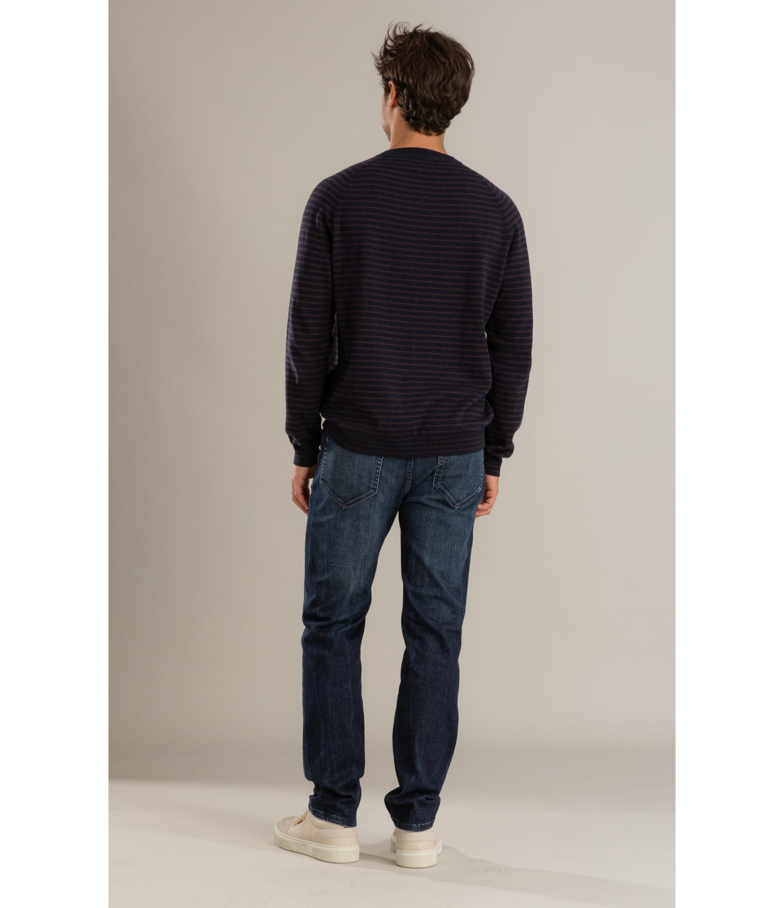 Tricot Justin Cotton Stripes Dark Navy
