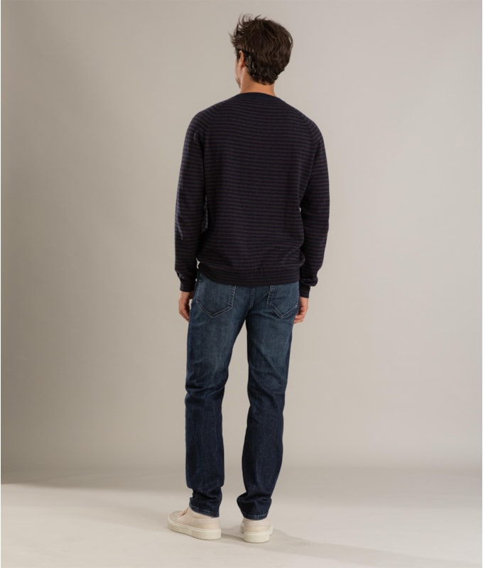 Tricot Justin Cotton Stripes Dark Navy