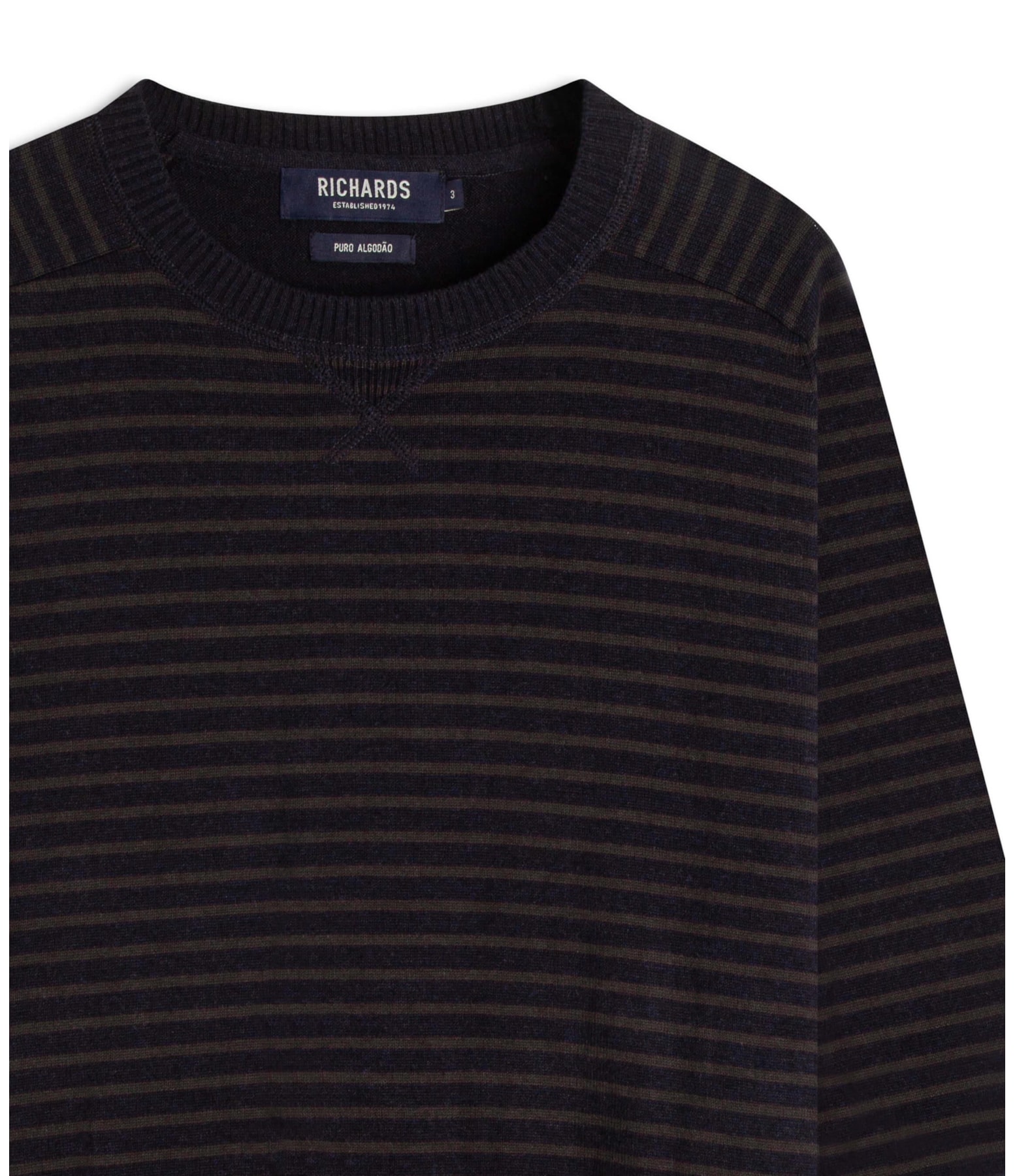 Tricot Justin Cotton Stripes Dark Navy
