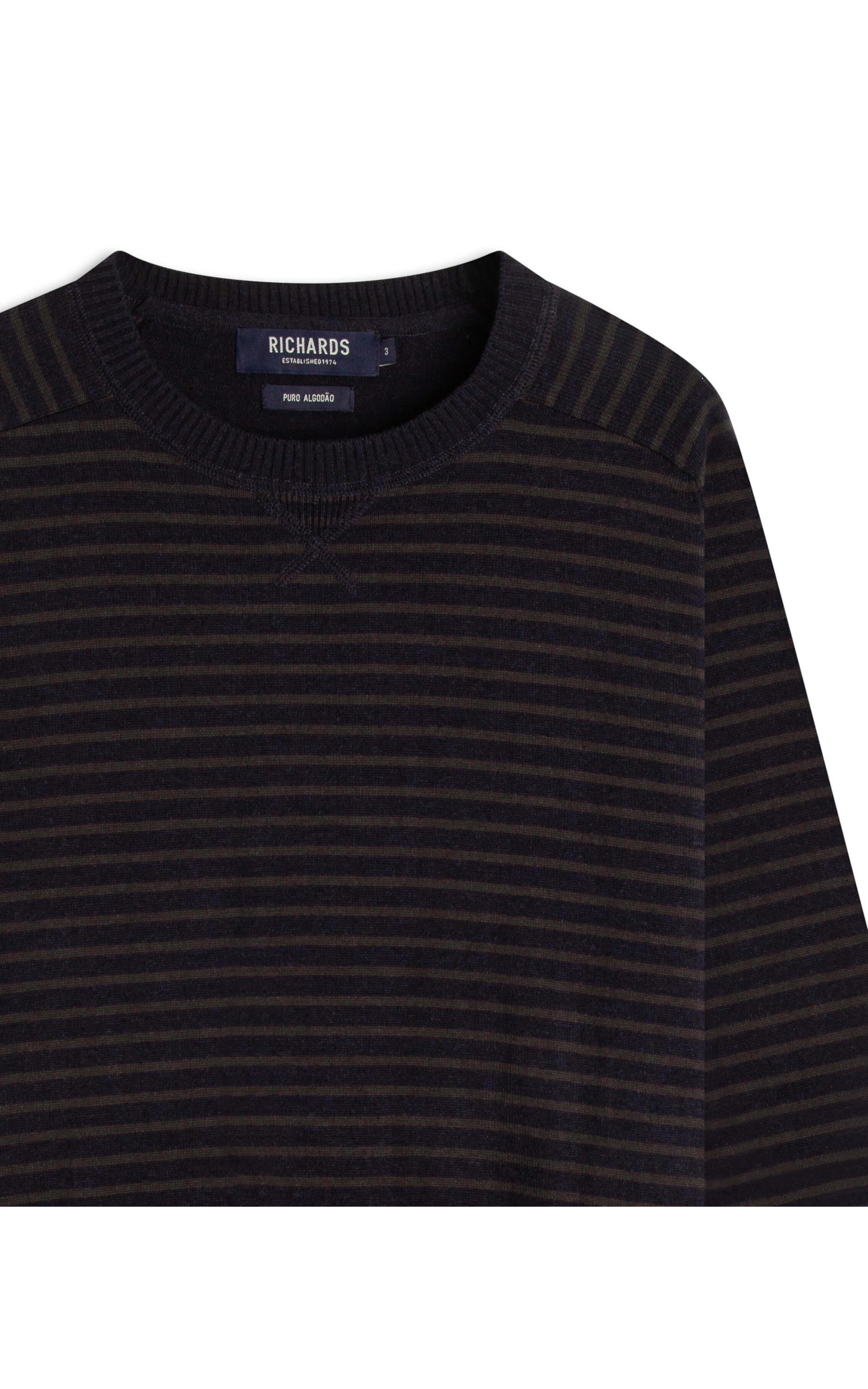 Tricot Justin Cotton Stripes Dark Navy