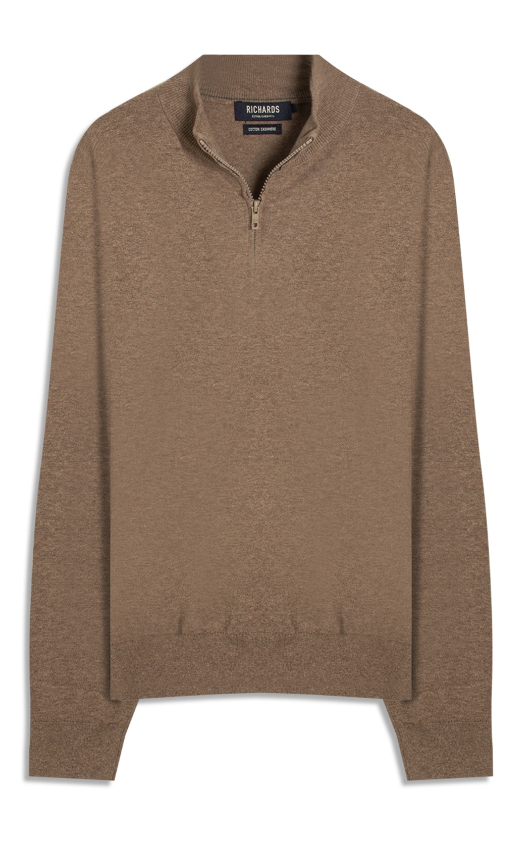 Tricot Kevin Ziper Cotton Cashmere Areia