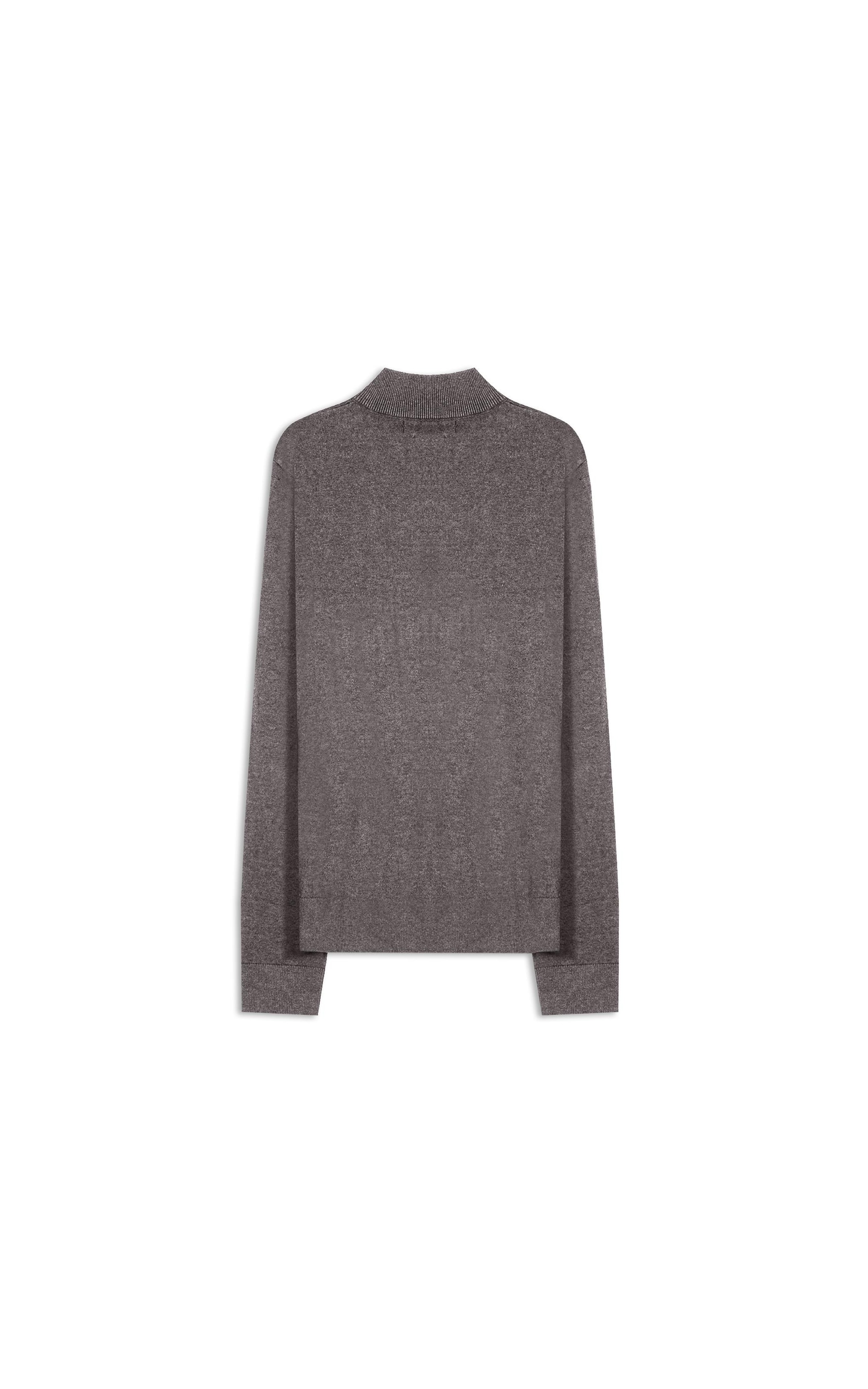 Tricot Kevin Zíper Cotton Cashmere Cinza Mescla