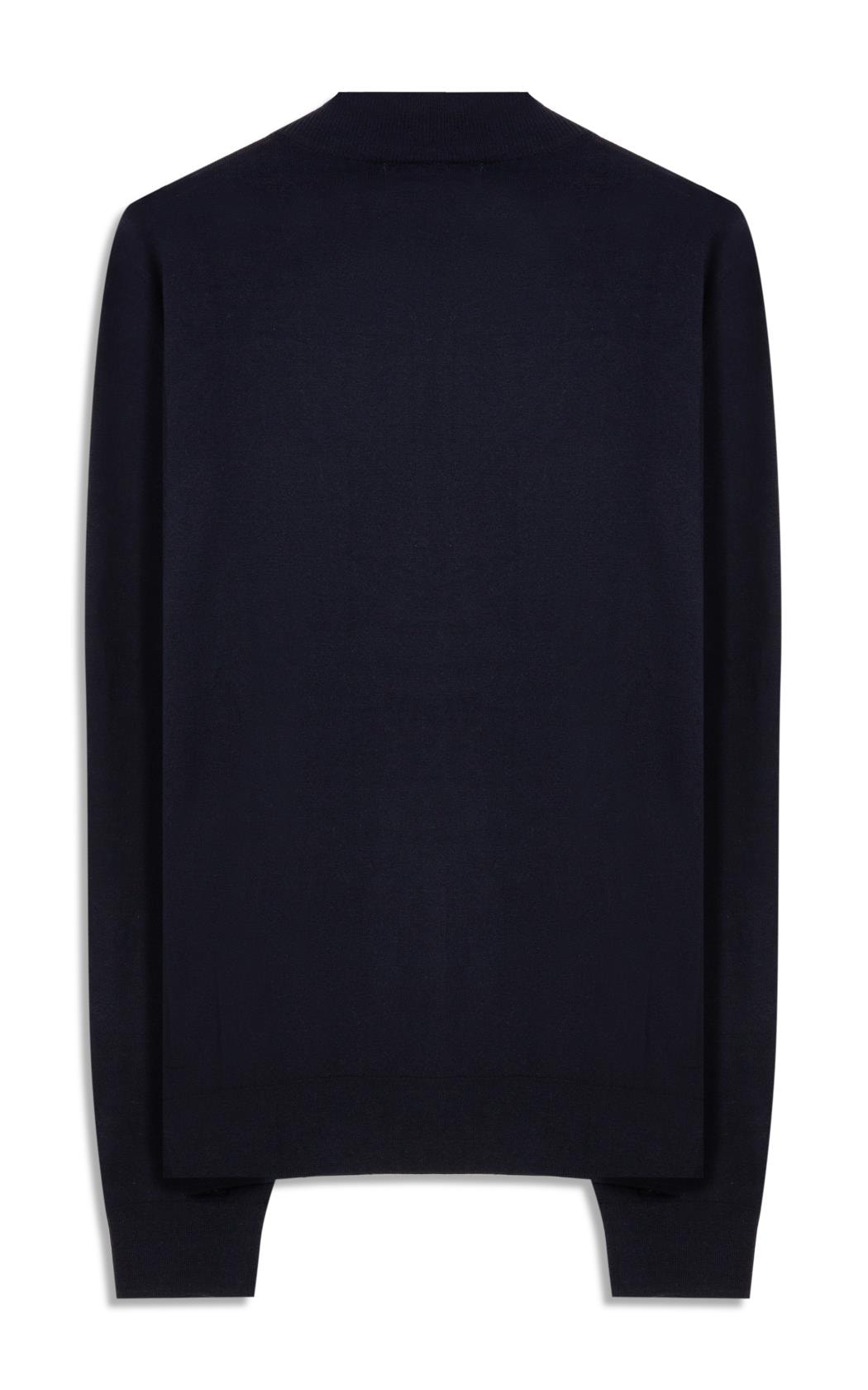 Tricot Kevin Ziper Cotton Cashmere Dark Navy