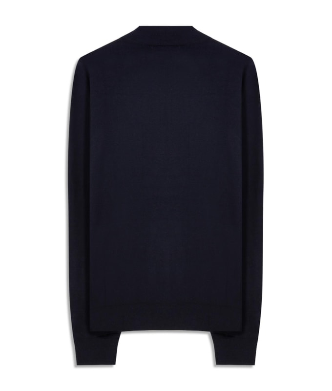 Tricot Kevin Ziper Cotton Cashmere Dark Navy