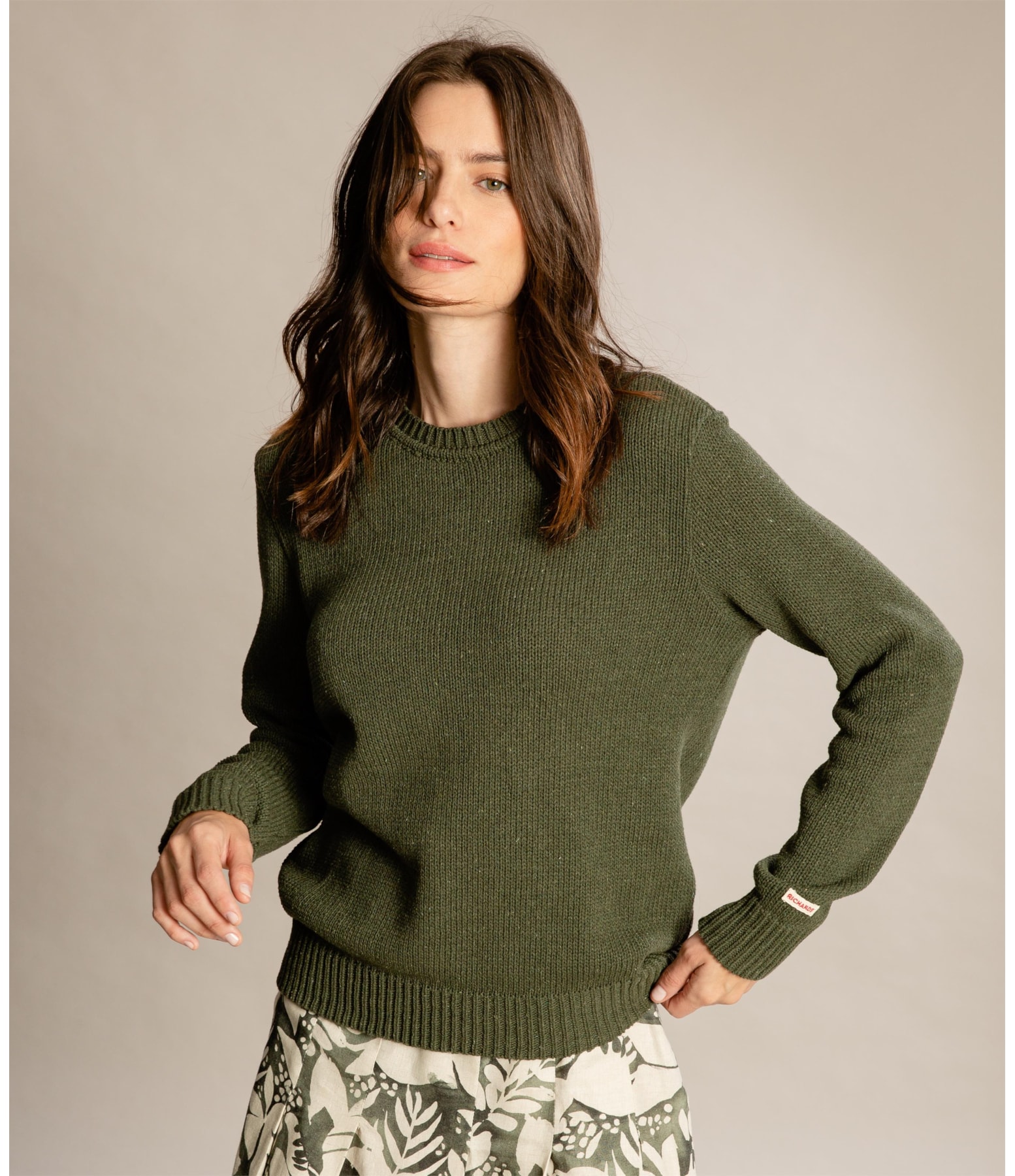 Tricot Lara Basic Liso Verde Militar