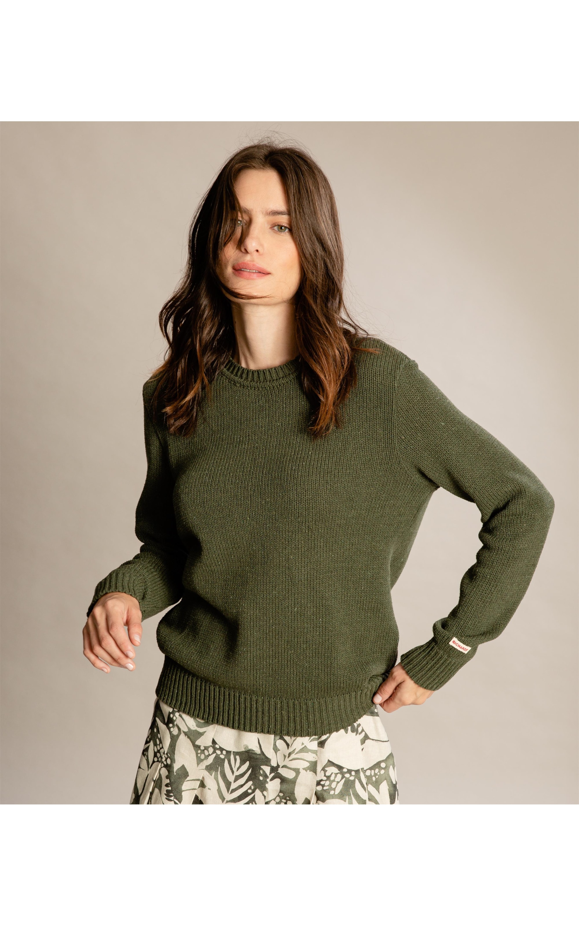 Tricot Lara Basic Liso Verde Militar